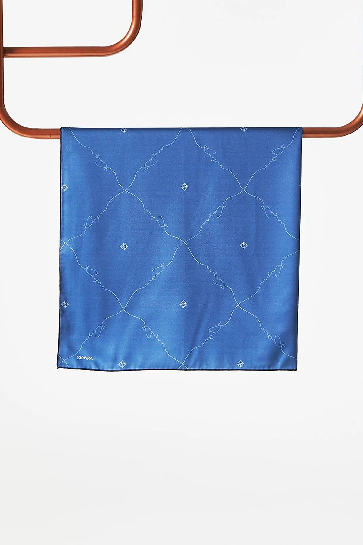 Signature Figured Monogram PES Scarf Blue