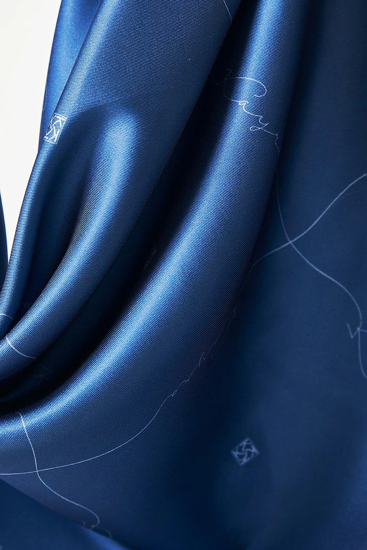 Signature Figured Monogram PES Scarf Blue
