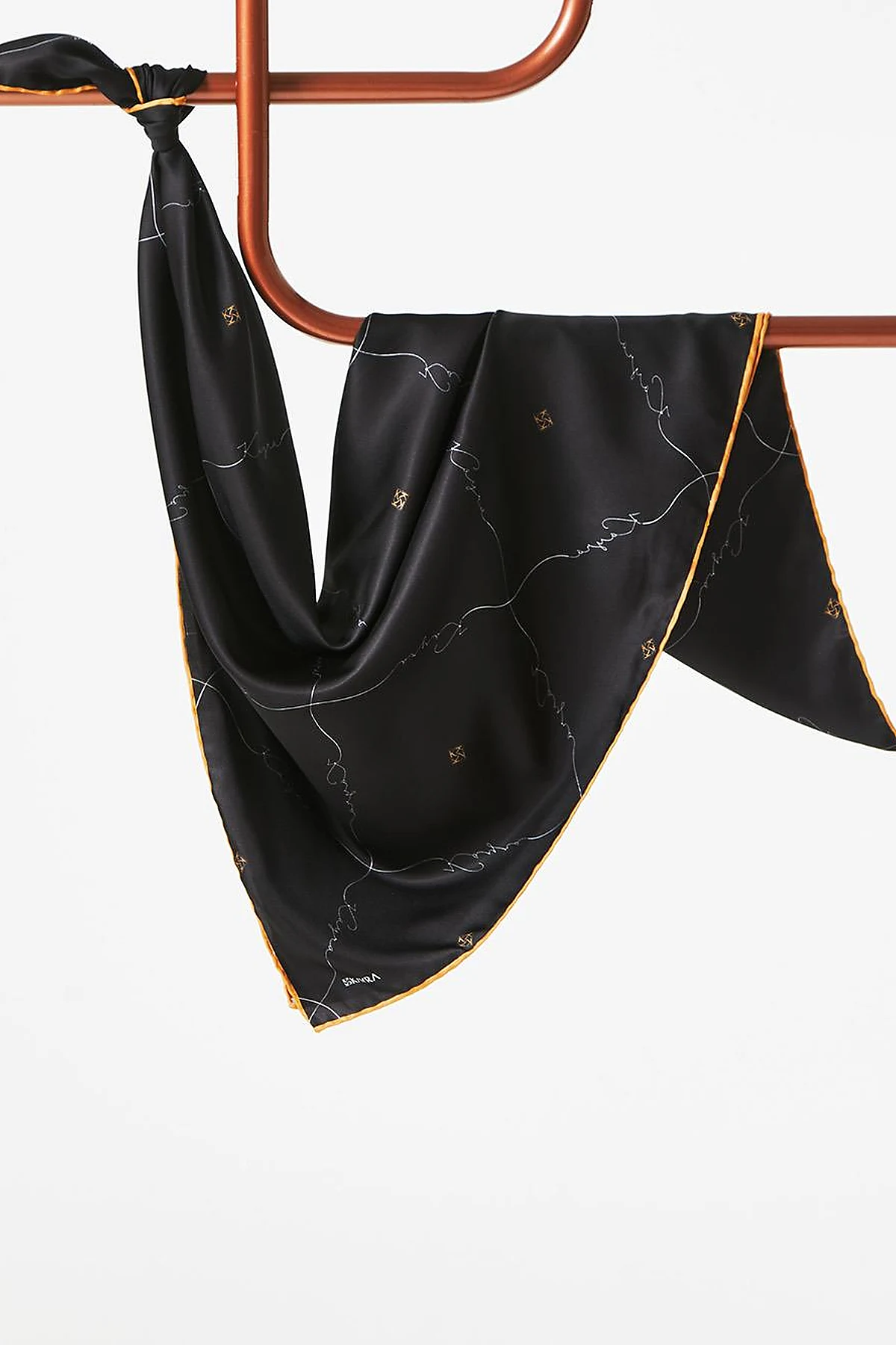 Signature Figured Monogram PES Scarf Black-Tobacco