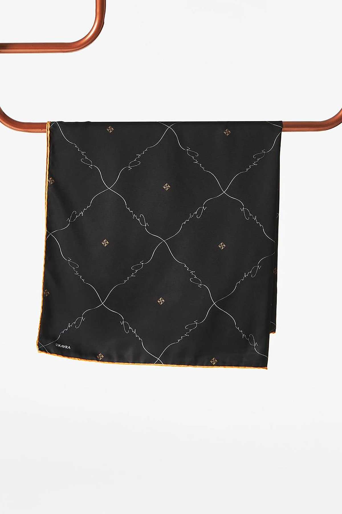 Signature Figured Monogram PES Scarf Black-Tobacco