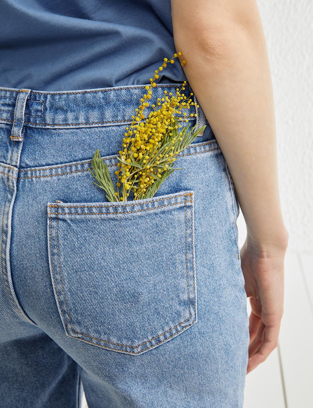 High Waist Mom Jeans Blue