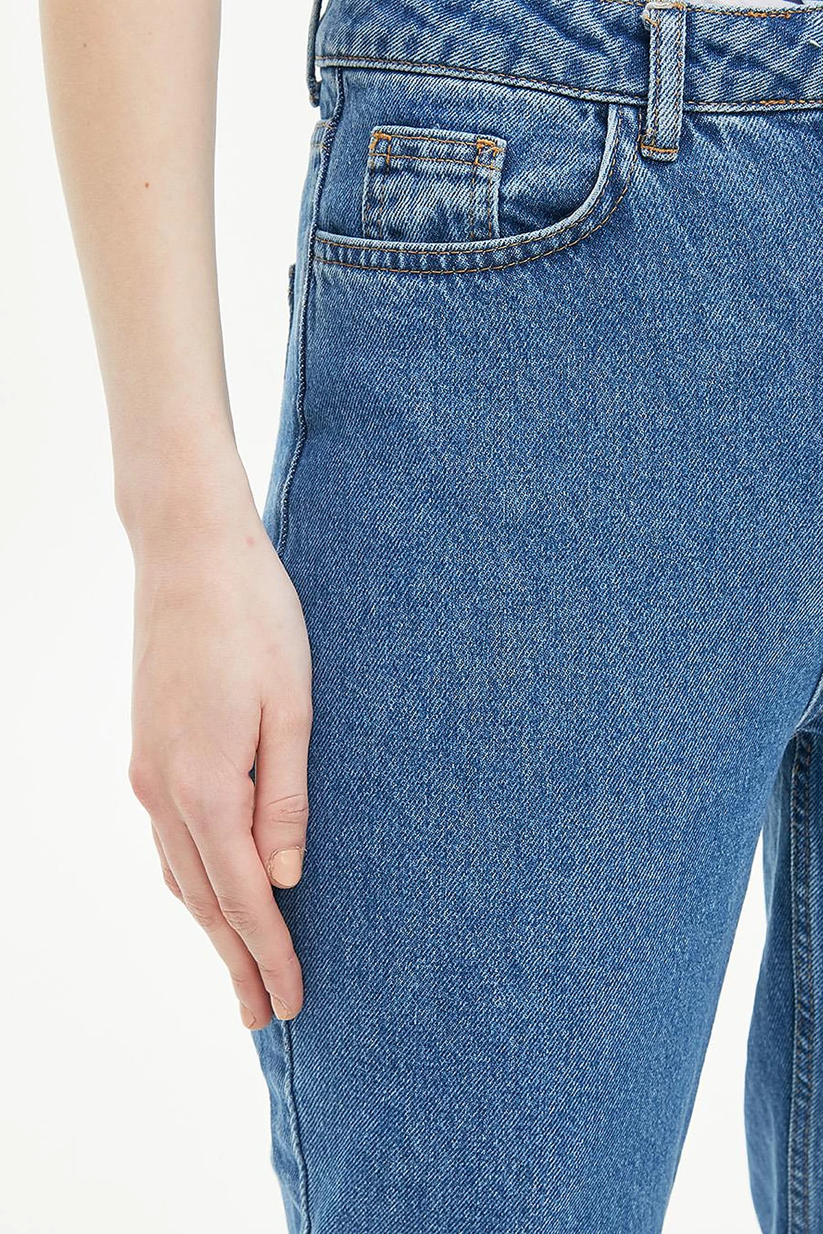 Havuç Kesim Denim Pantolon Mavi