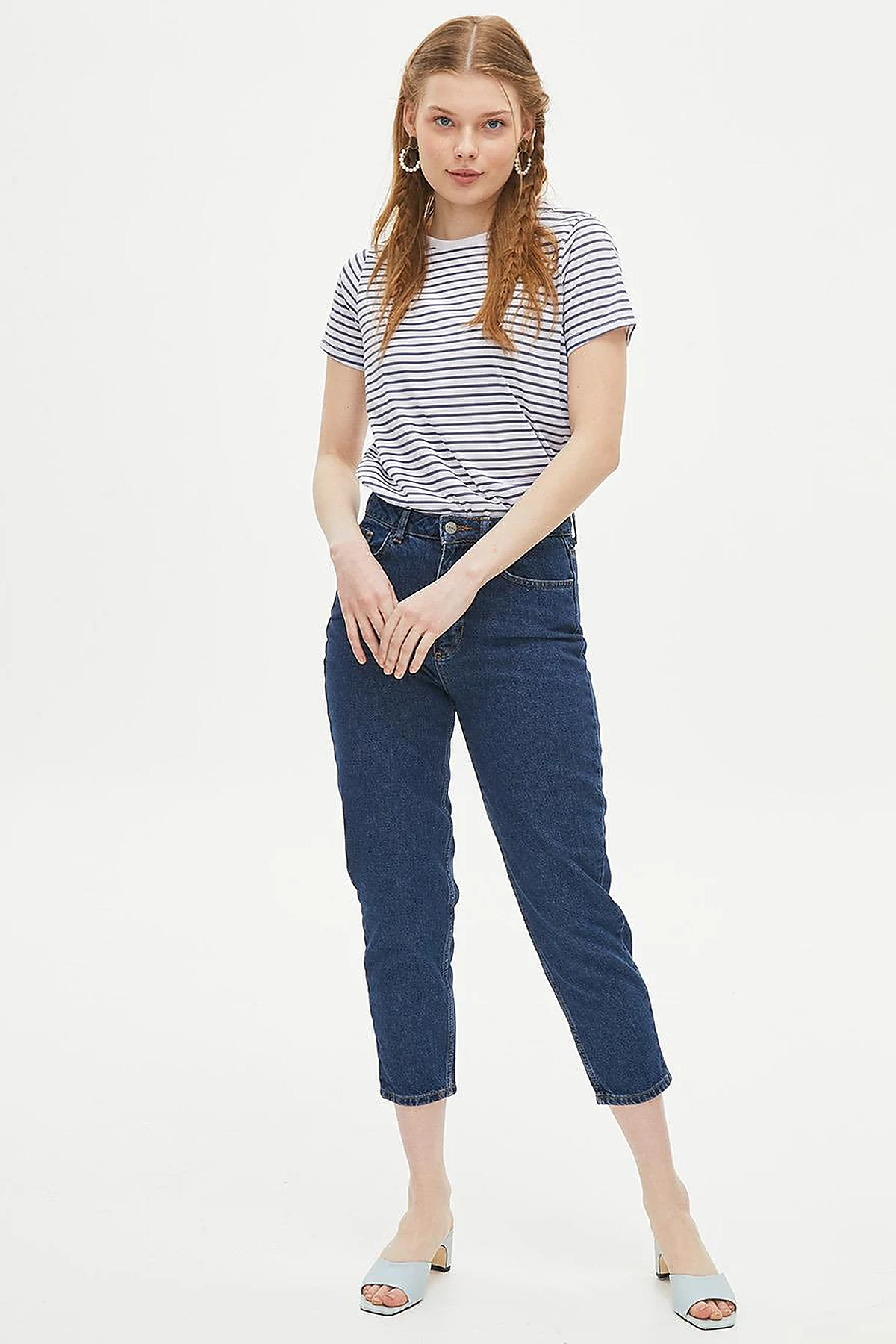 Havuç Kesim Denim Pantolon Lacivert