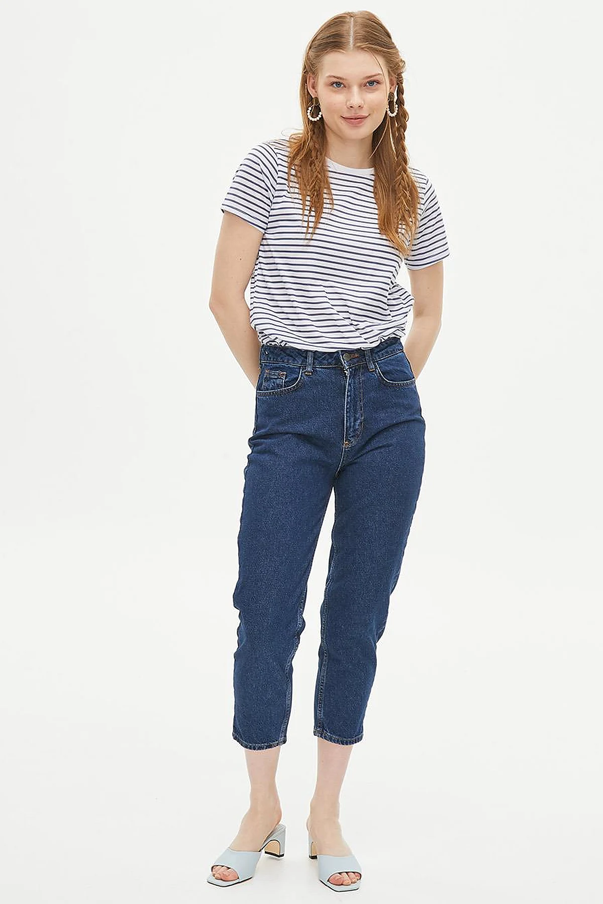 Havuç Kesim Denim Pantolon Lacivert