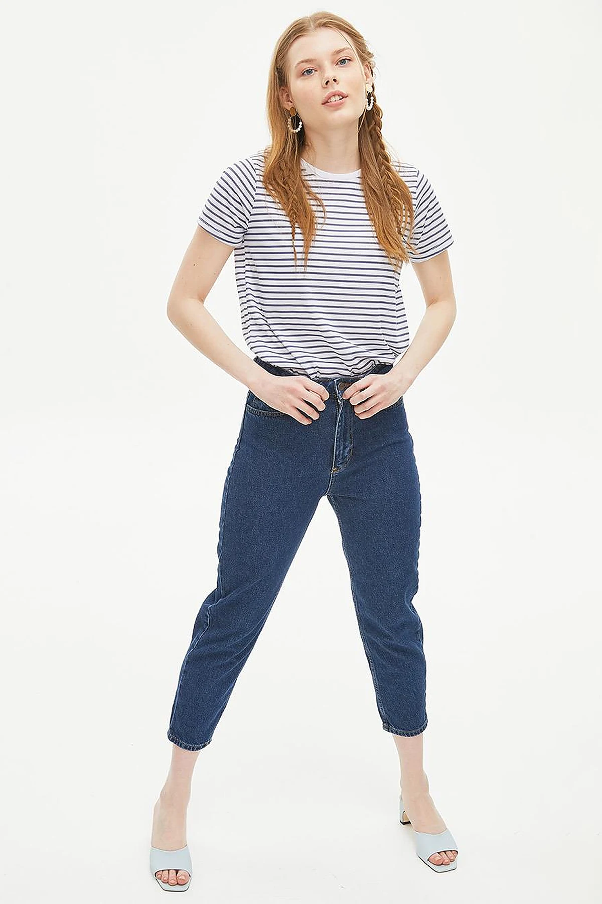 Havuç Kesim Denim Pantolon Lacivert