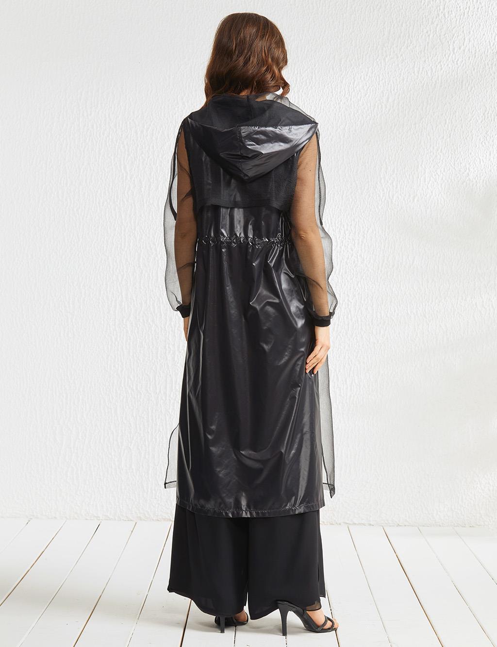 Hooded Organza Wear & Go Black