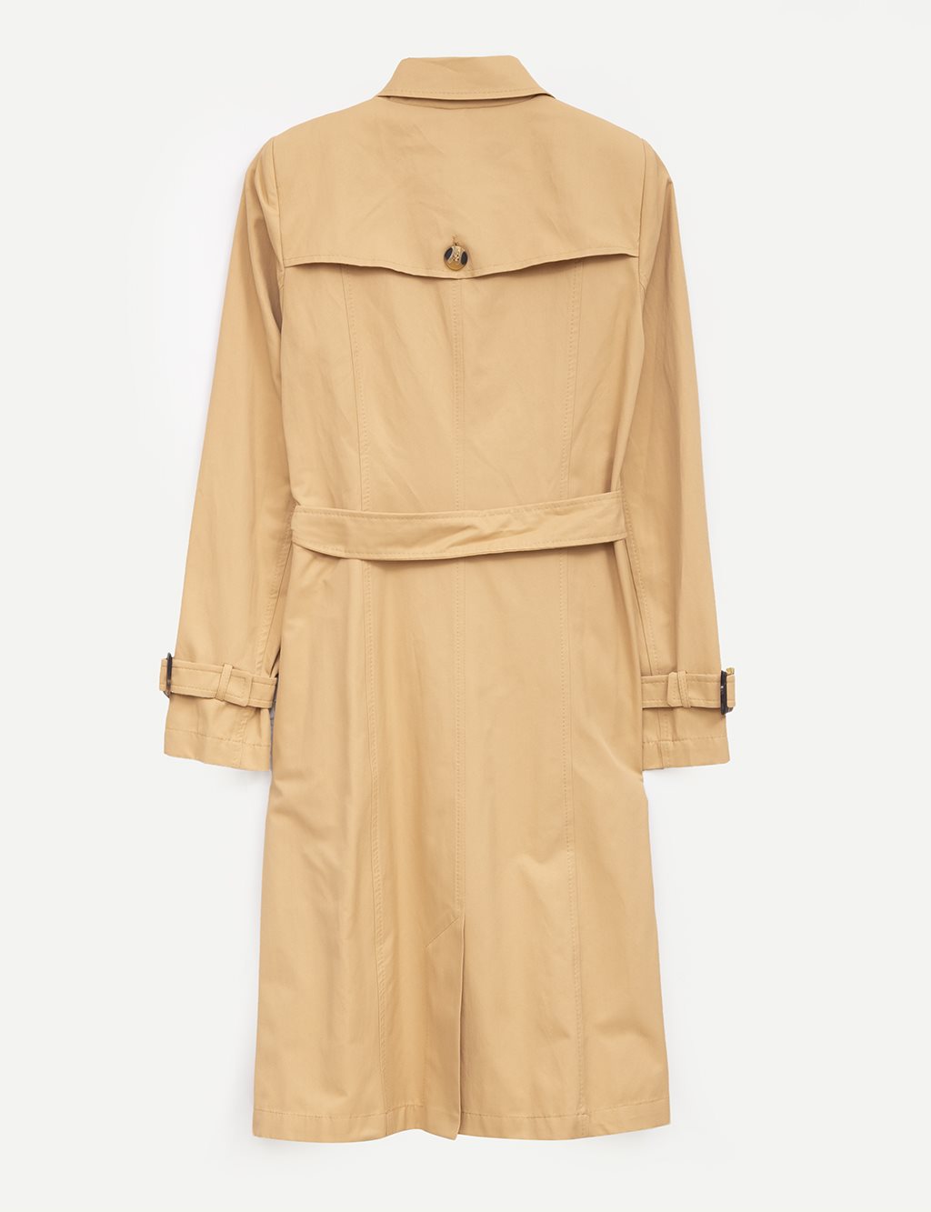 Ankle Epaulette Double Buttoned Trench Coat Beige