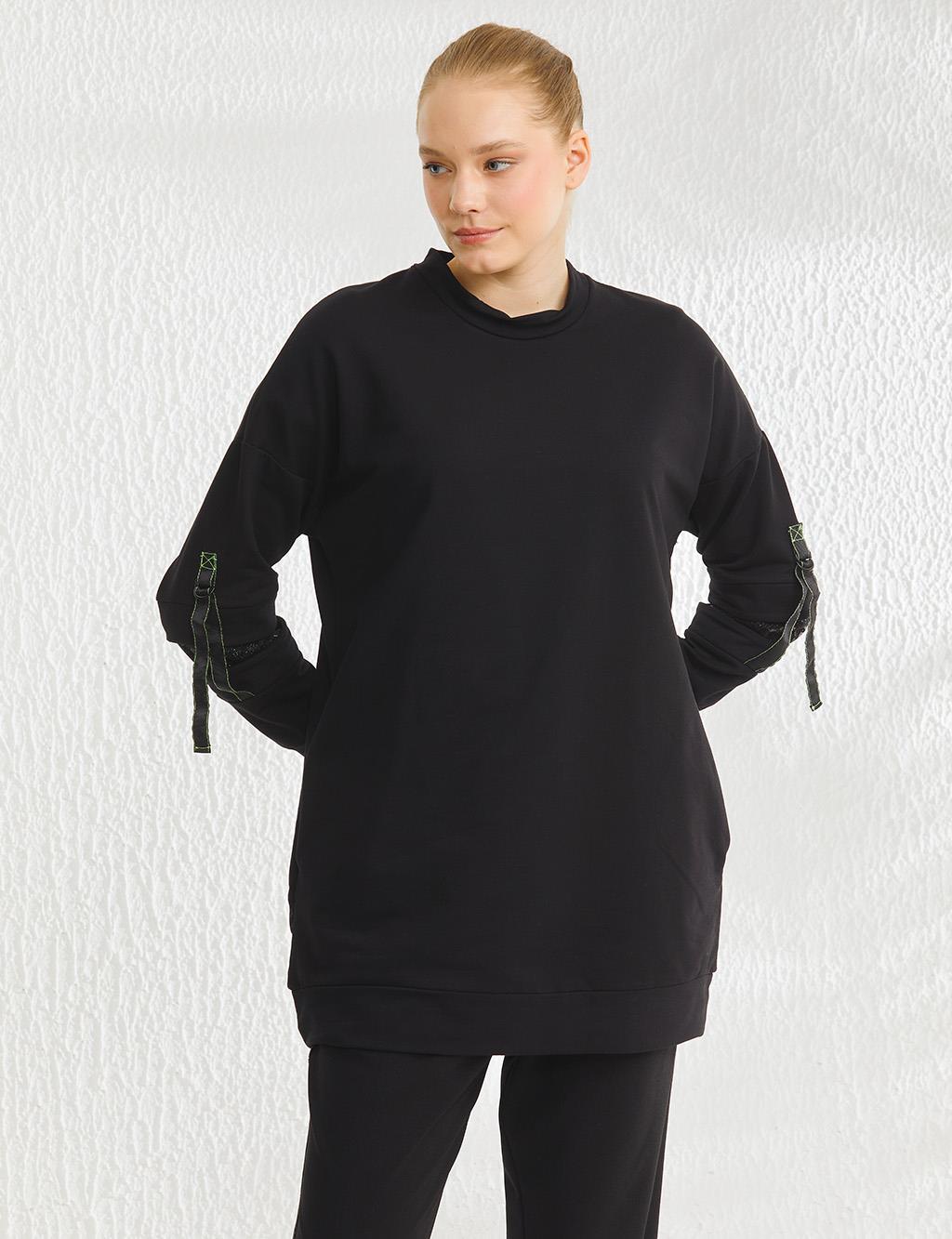 KYR Sleeve Detailed Tunic Black