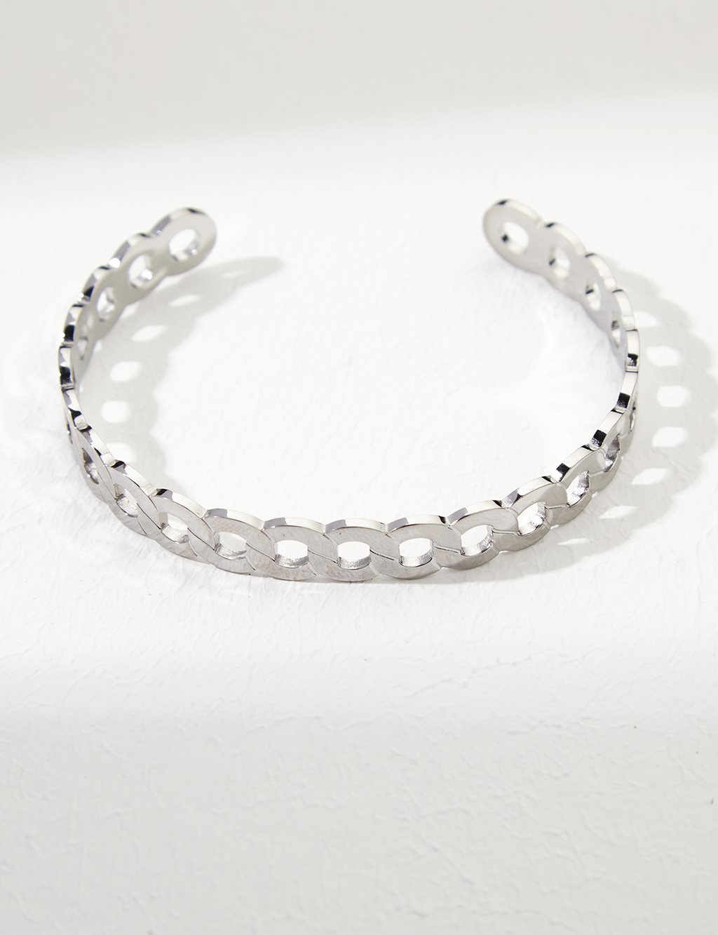 Chain Look Bracelet Silver Color
