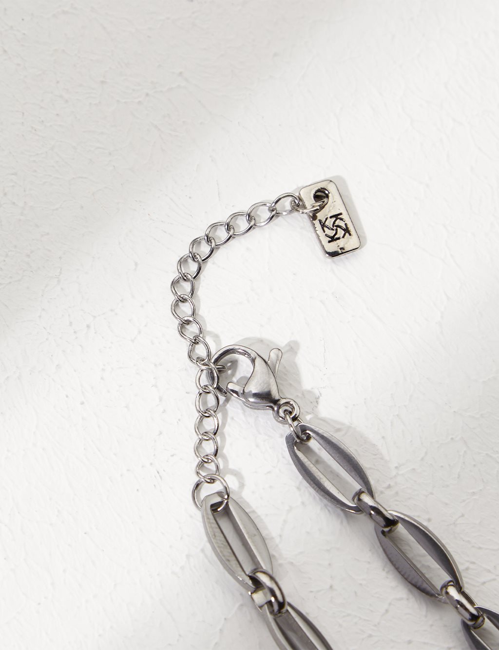 Paper Clip Chain Bracelet Silver Color