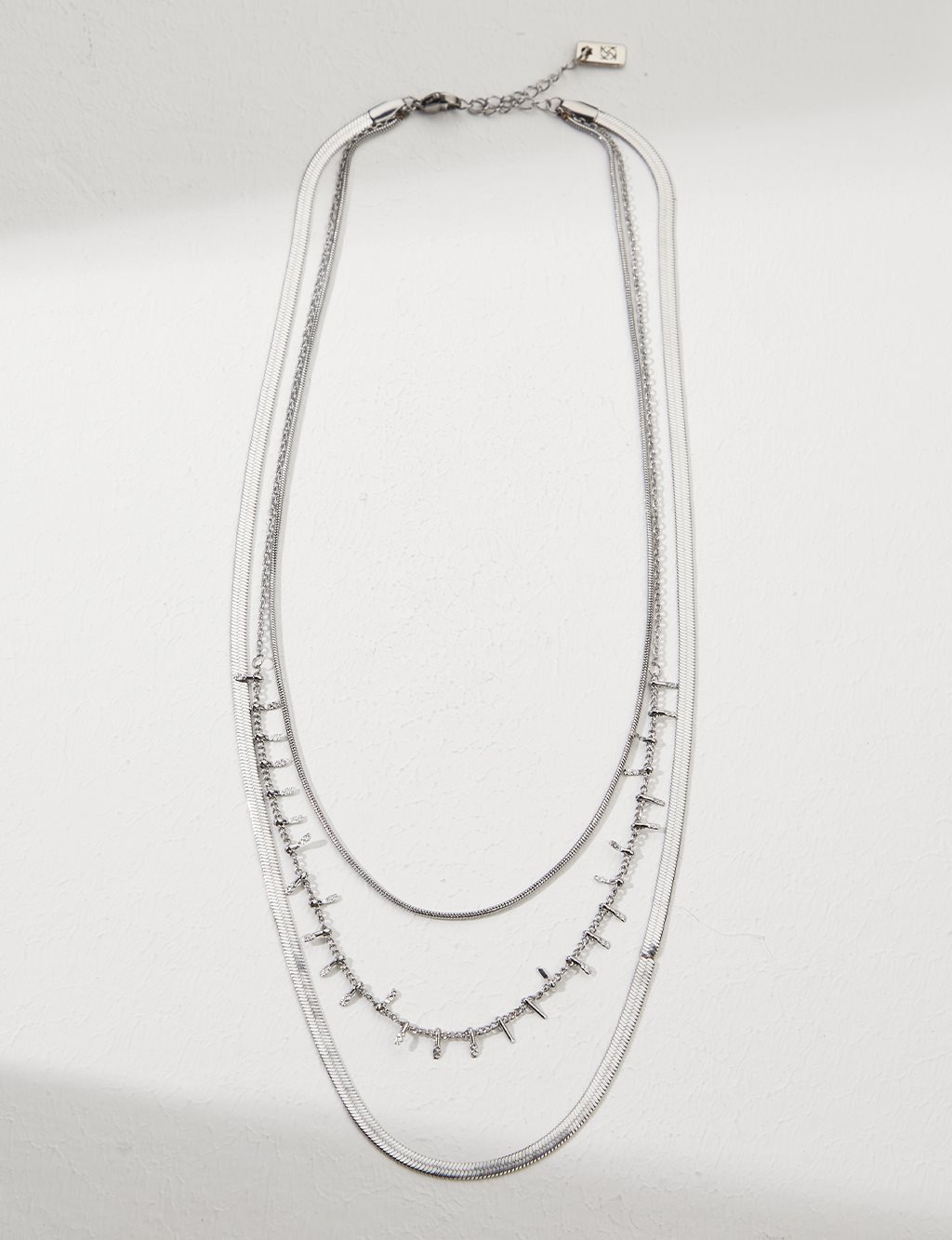 Multi Chain Design Necklace Silver Color