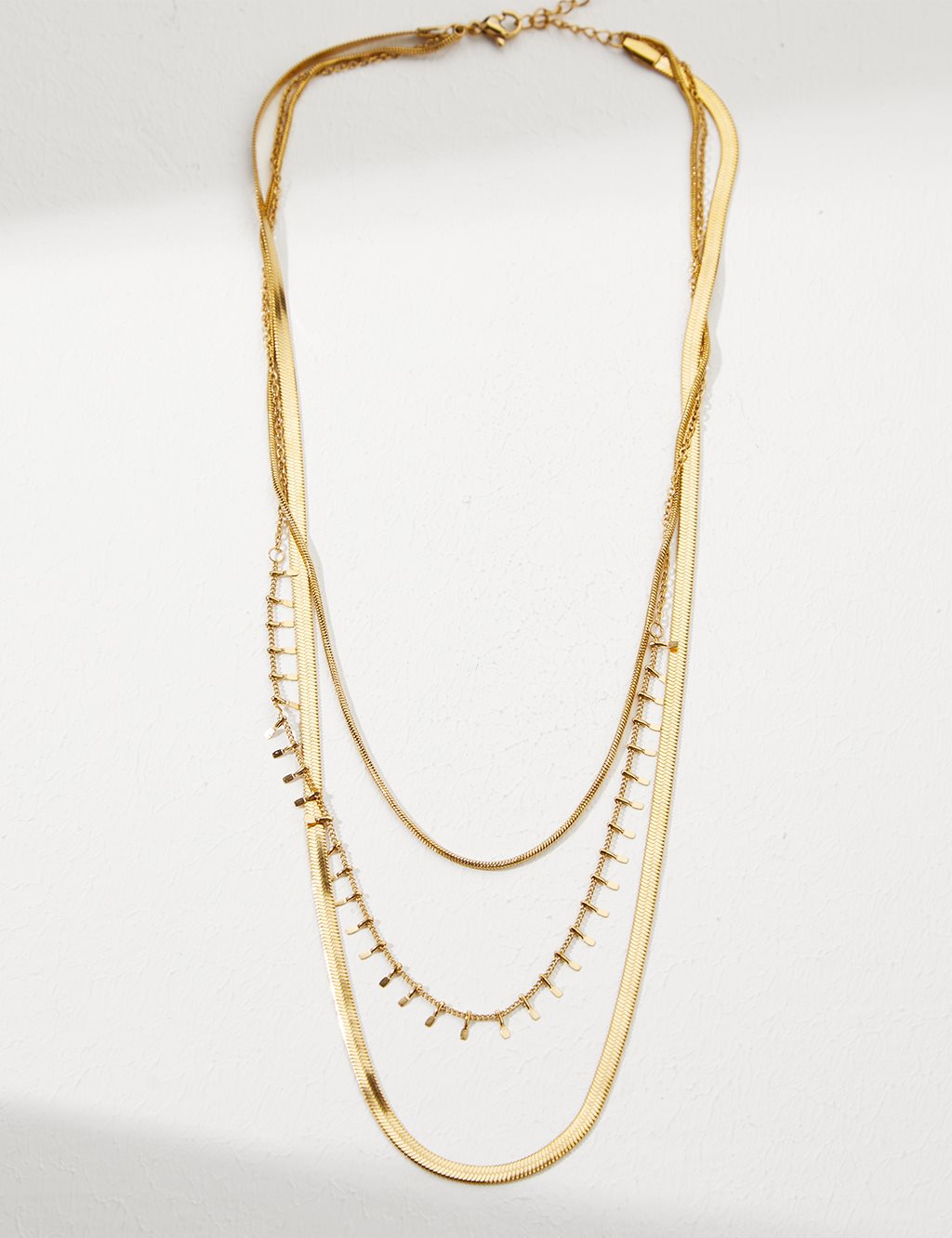 Multi Chain Design Necklace Gold Color