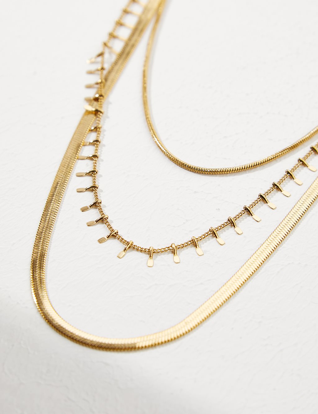 Multi Chain Design Necklace Gold Color
