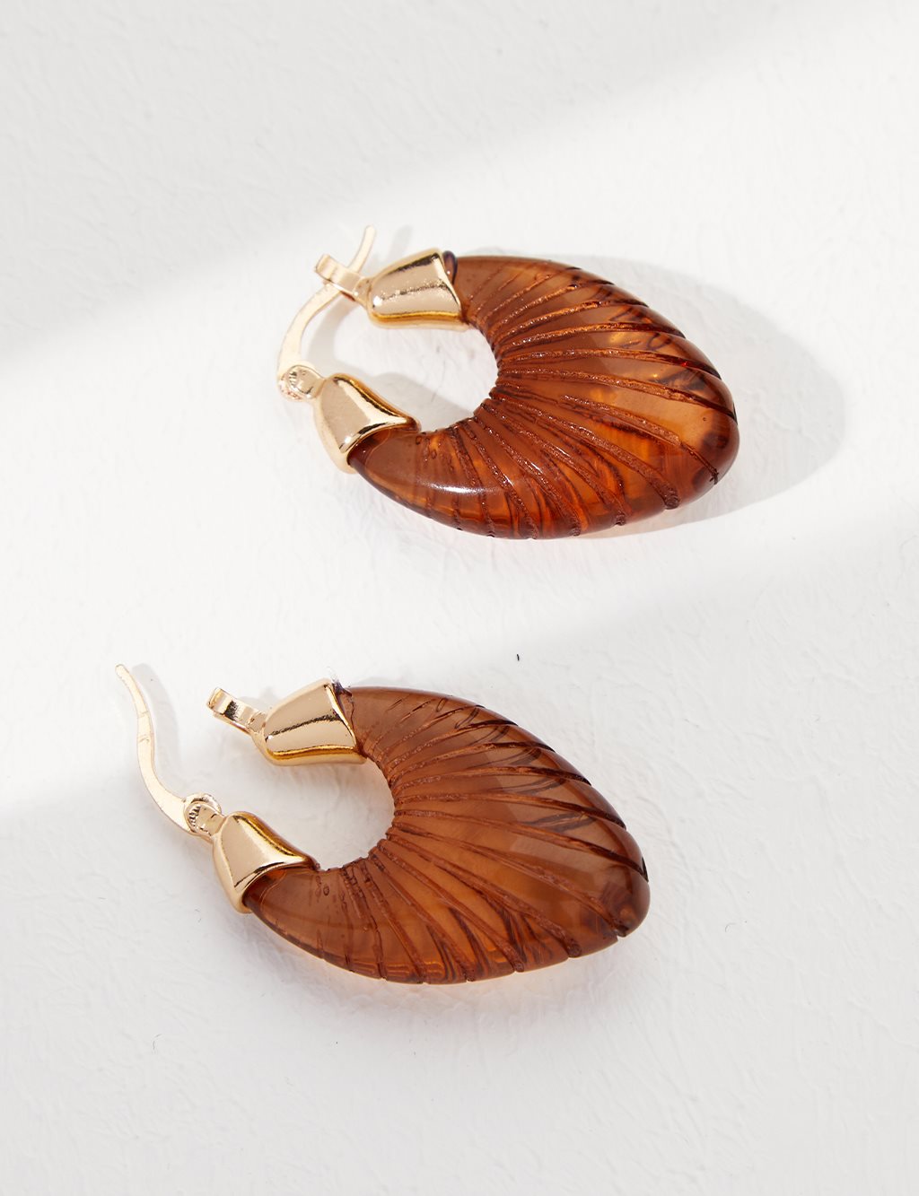 Sea Shell Earrings Brown