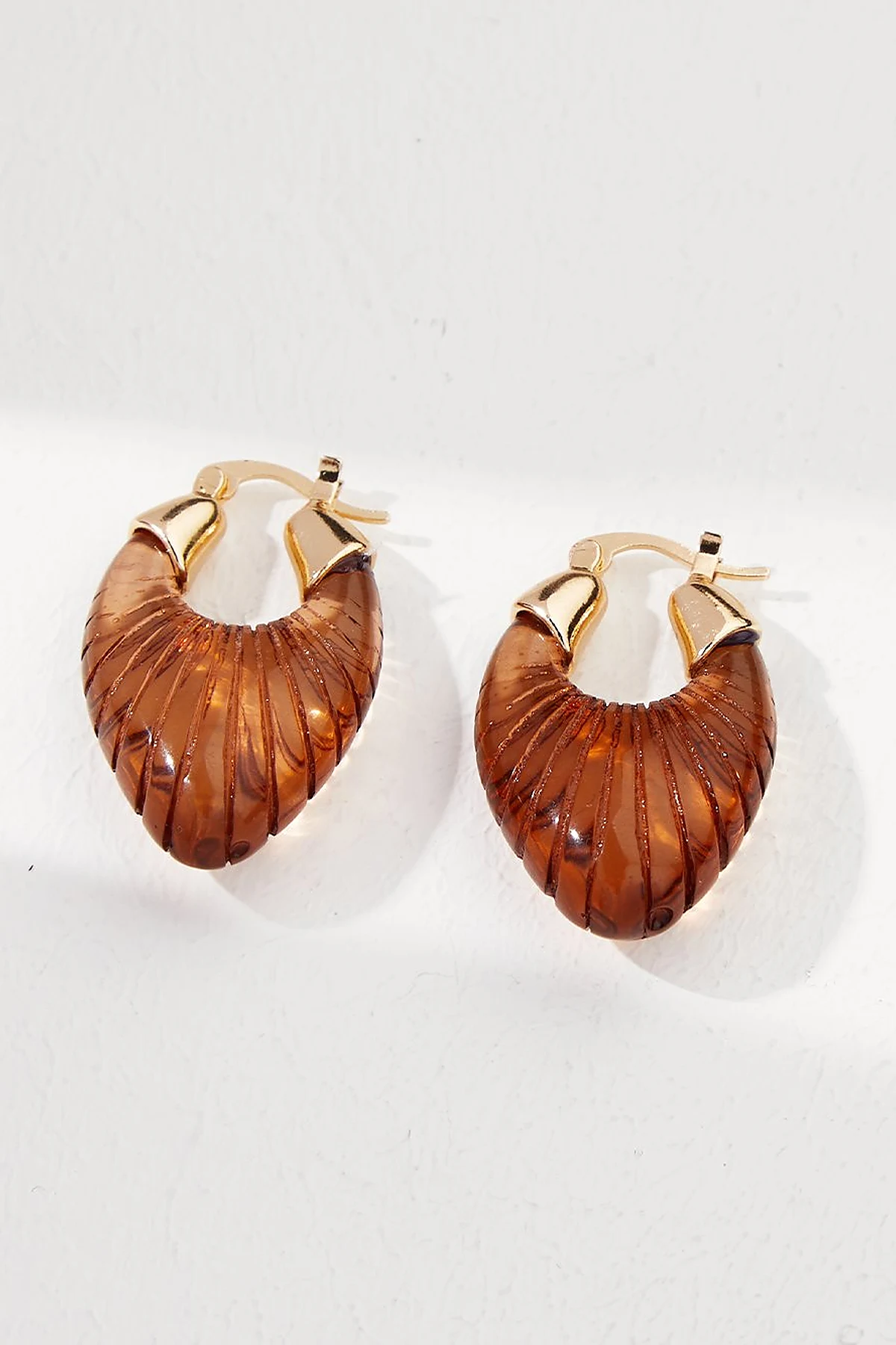 Sea Shell Earrings Brown