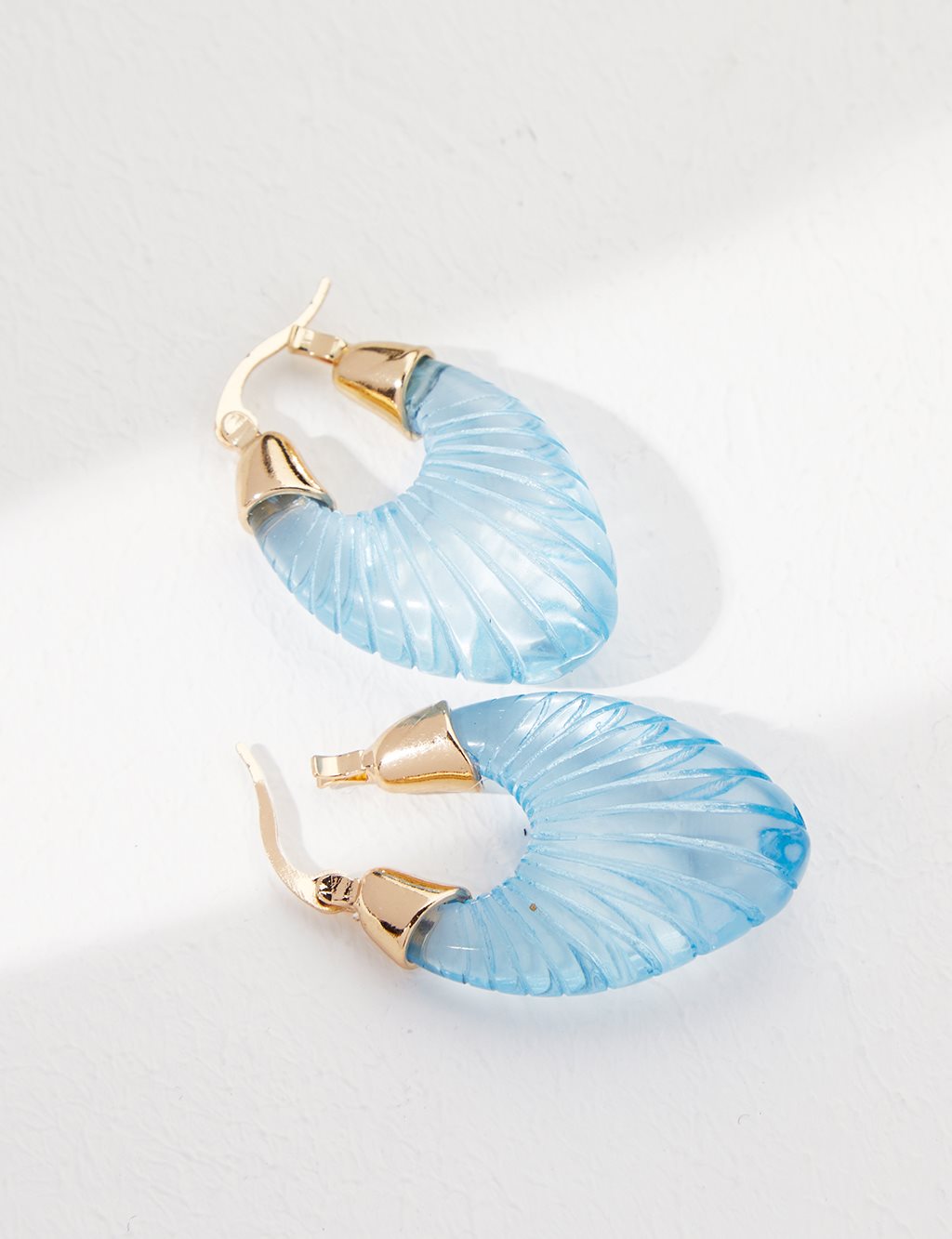 Sea Shell Earrings Blue