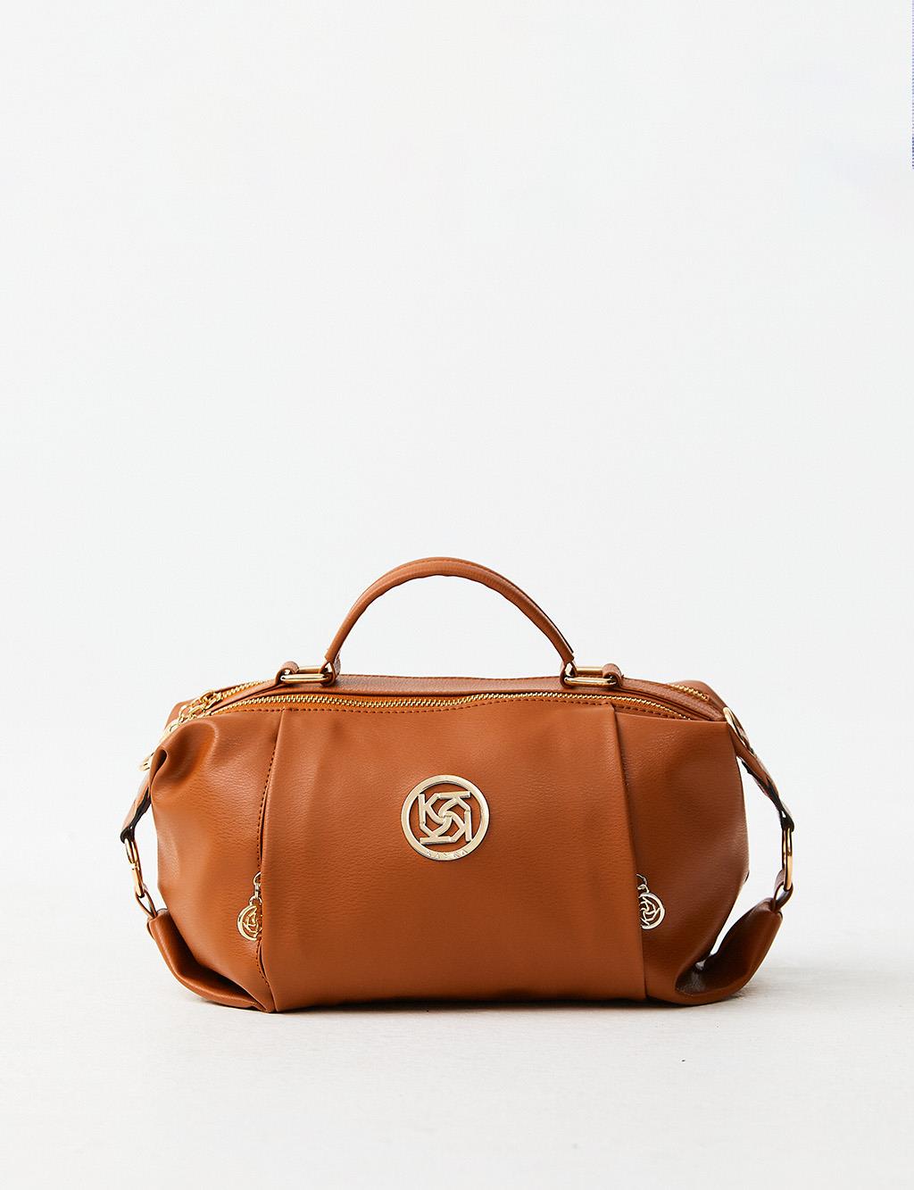 Double Compartment Sports Bag Brown