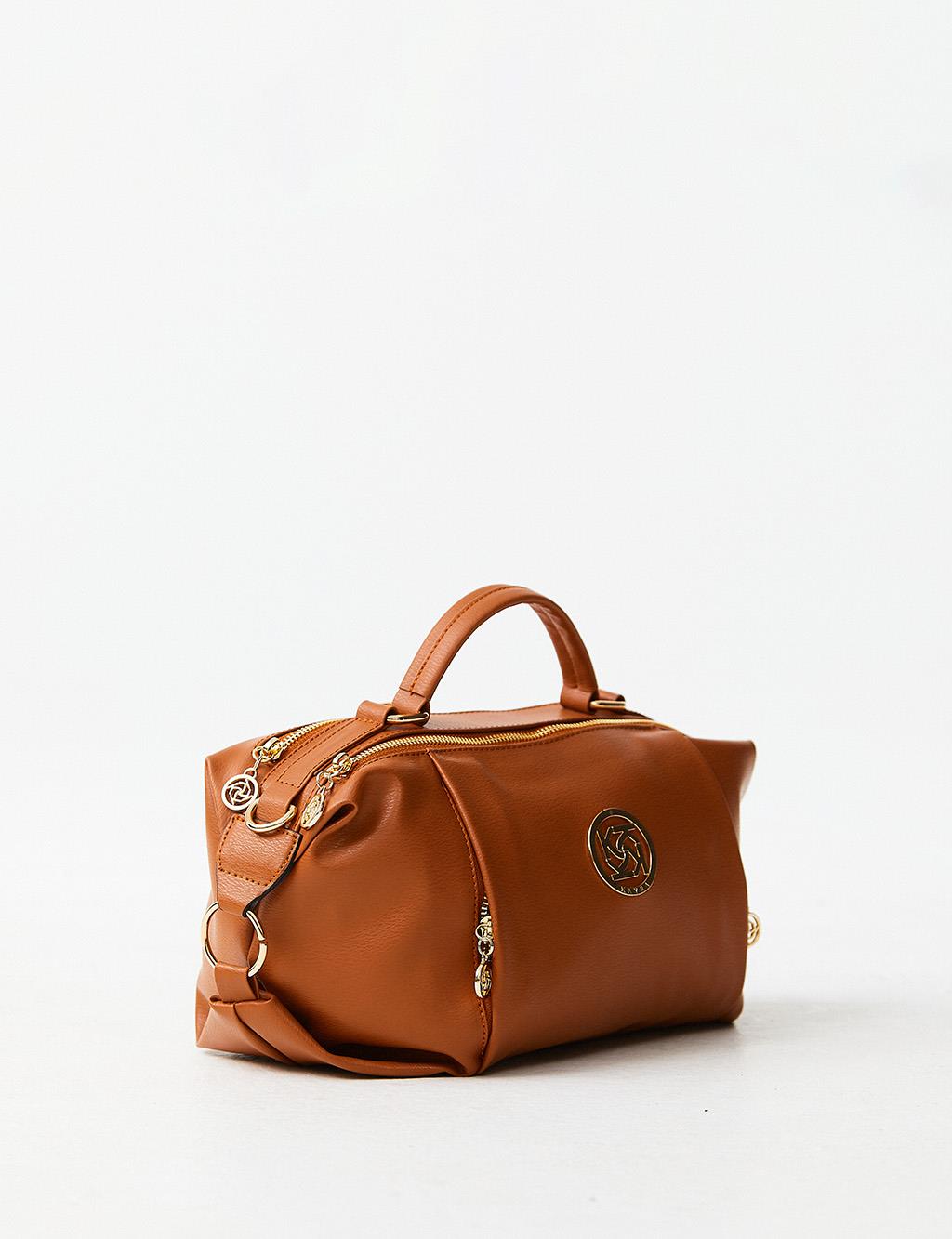 Double Compartment Sports Bag Brown