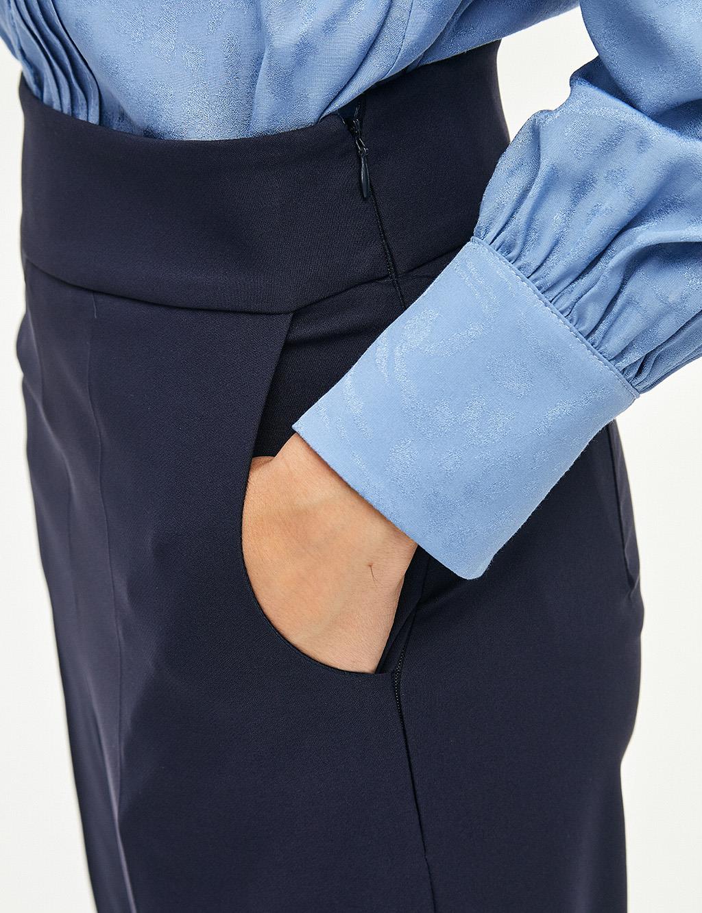 Basic Pants With Pocket SZ-19500 Navy