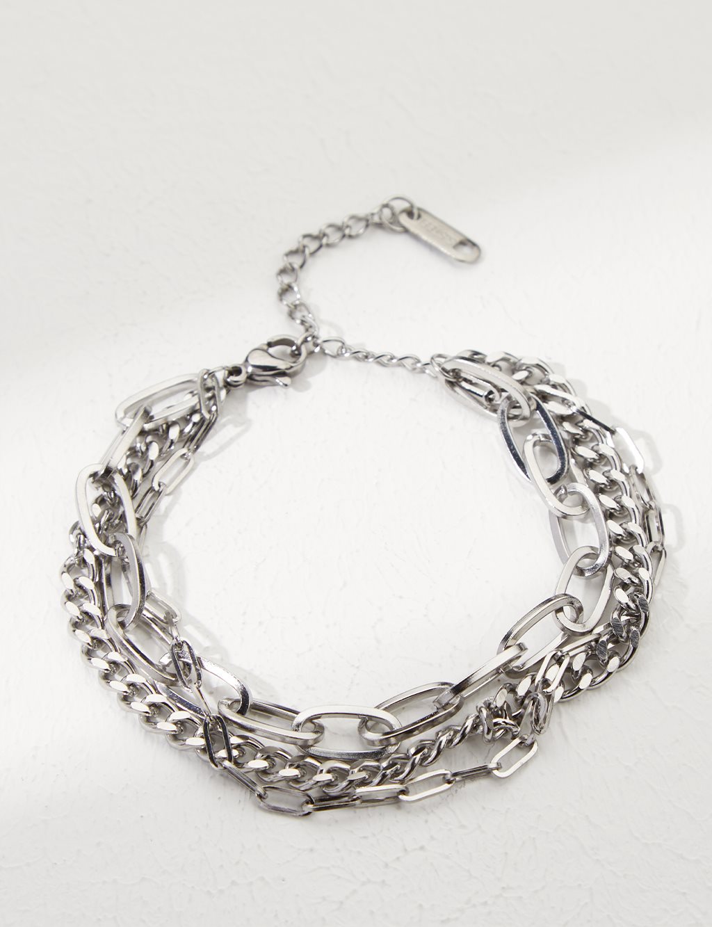 Triple Chain Bracelet Silver Color