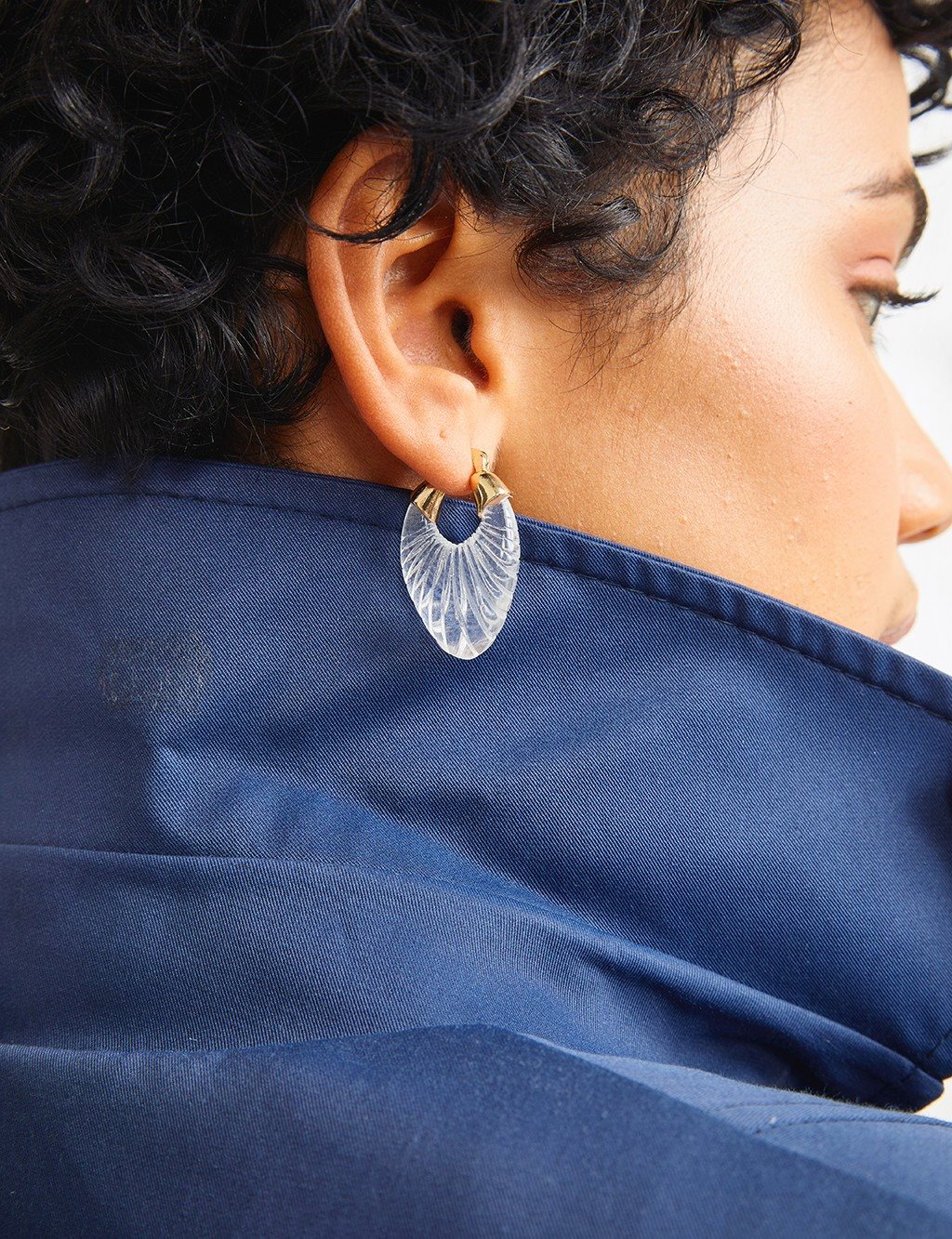 Sea Shell Earrings White