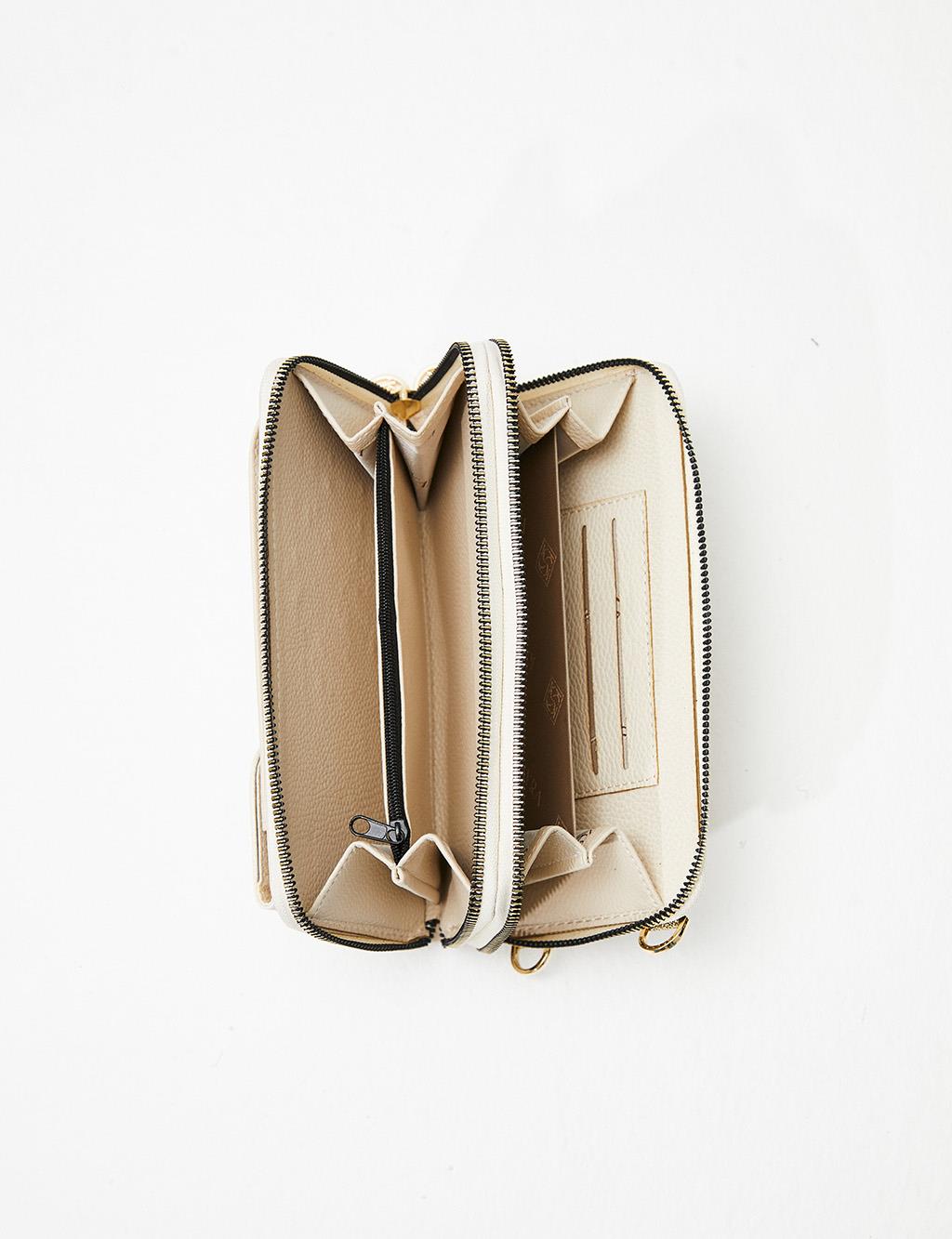 Multifunctional Wallet Bag Cream