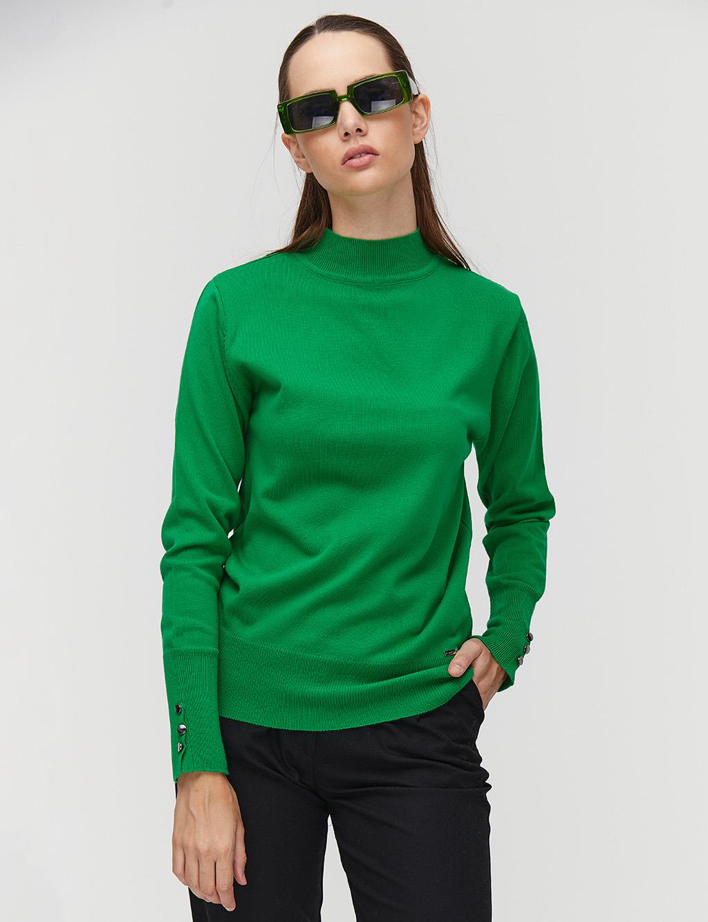 Basic Knit Blouse Grassgreen