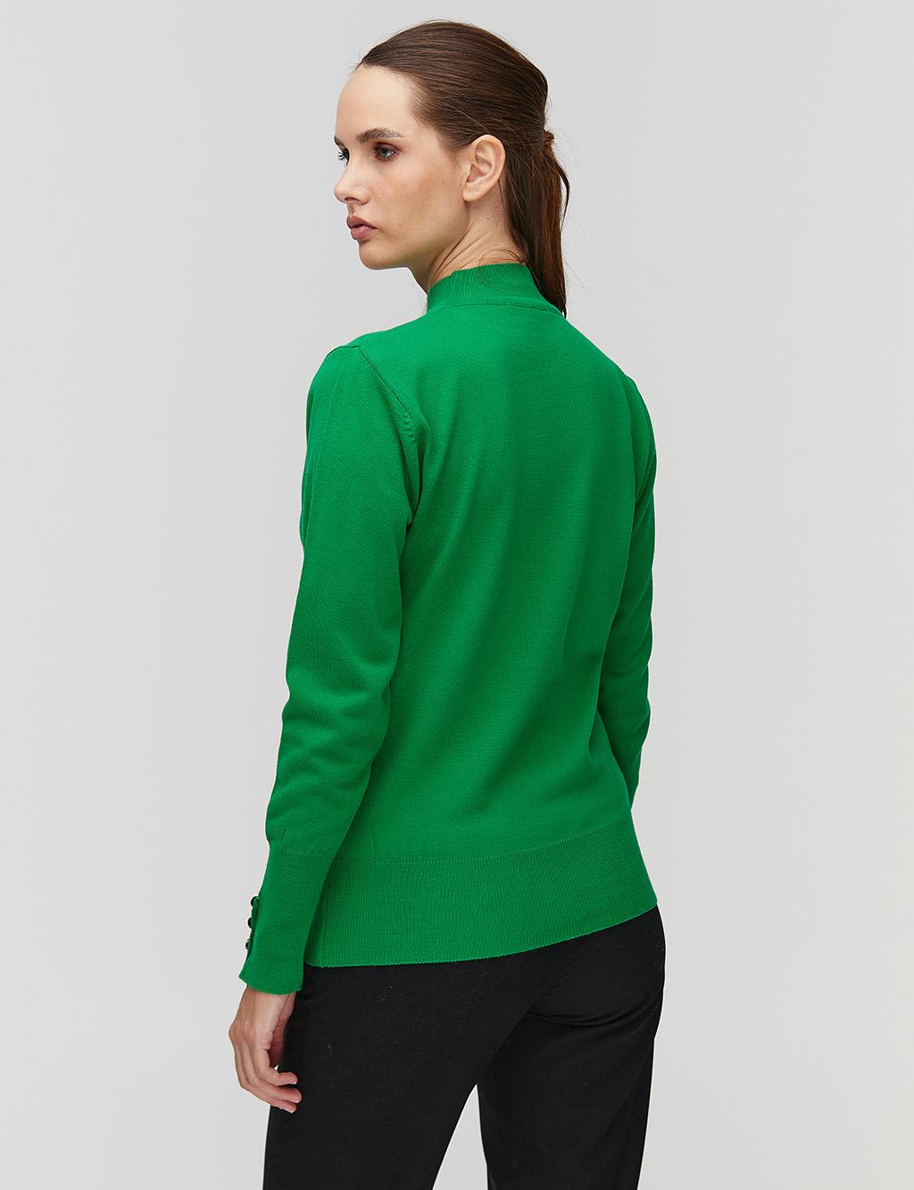 Basic Knit Blouse Grassgreen