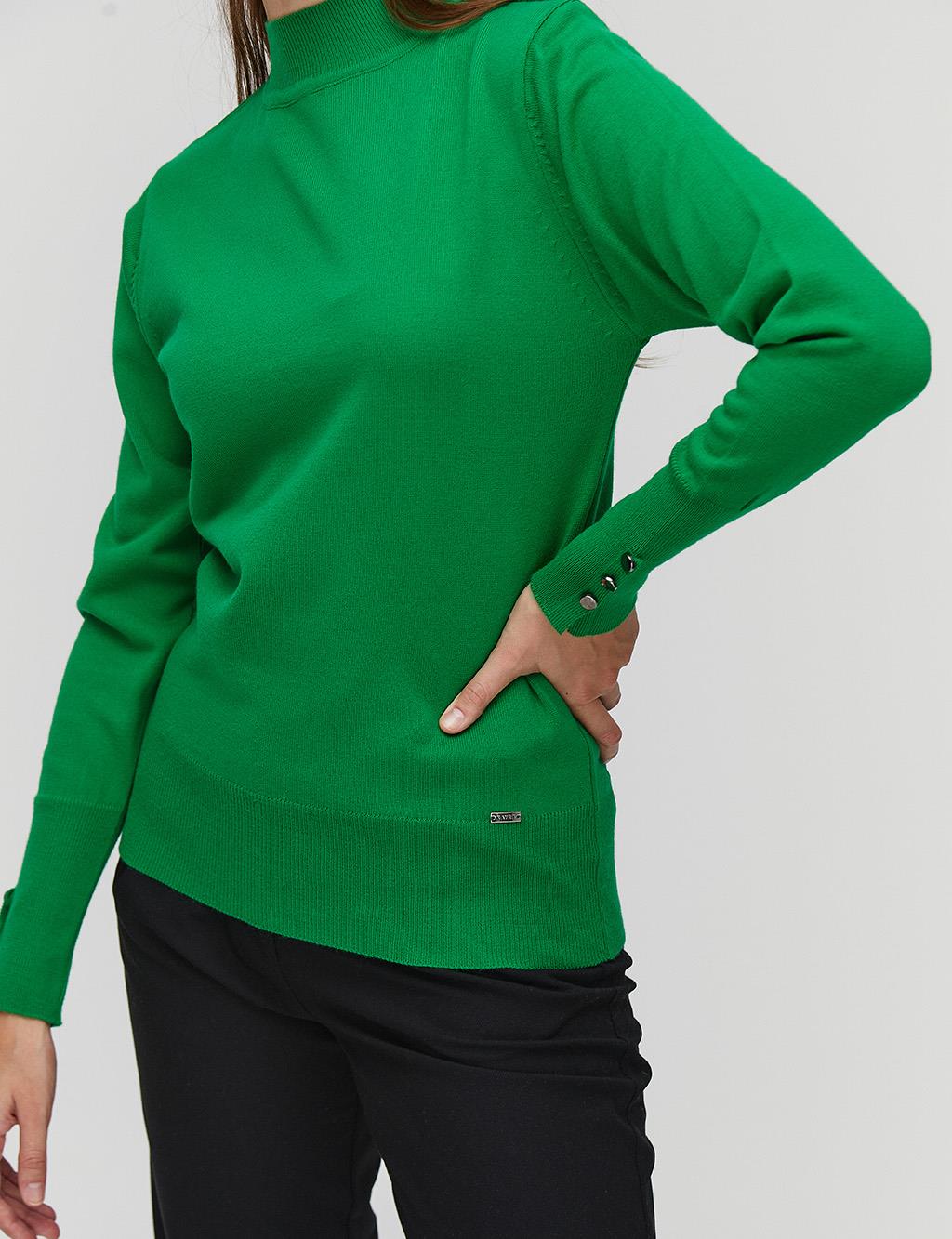 Basic Knit Blouse Grassgreen