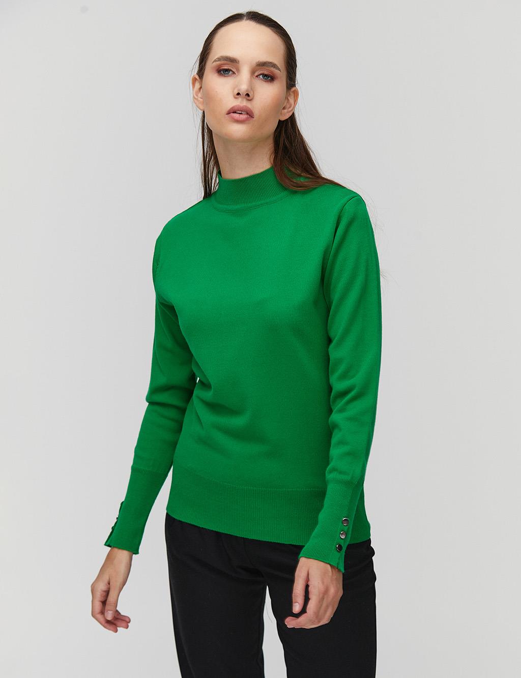 Basic Knit Blouse Grassgreen