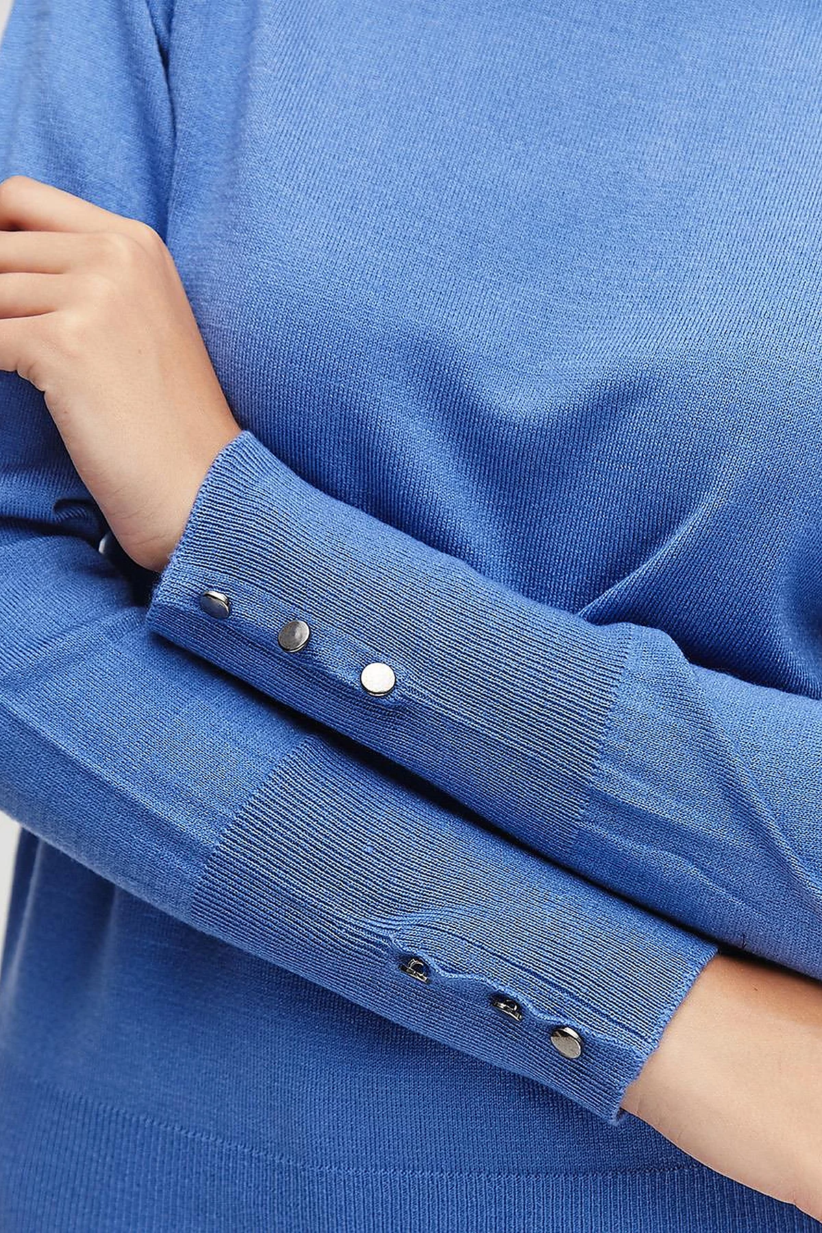 Basic Knit Sweater in Light Blue
