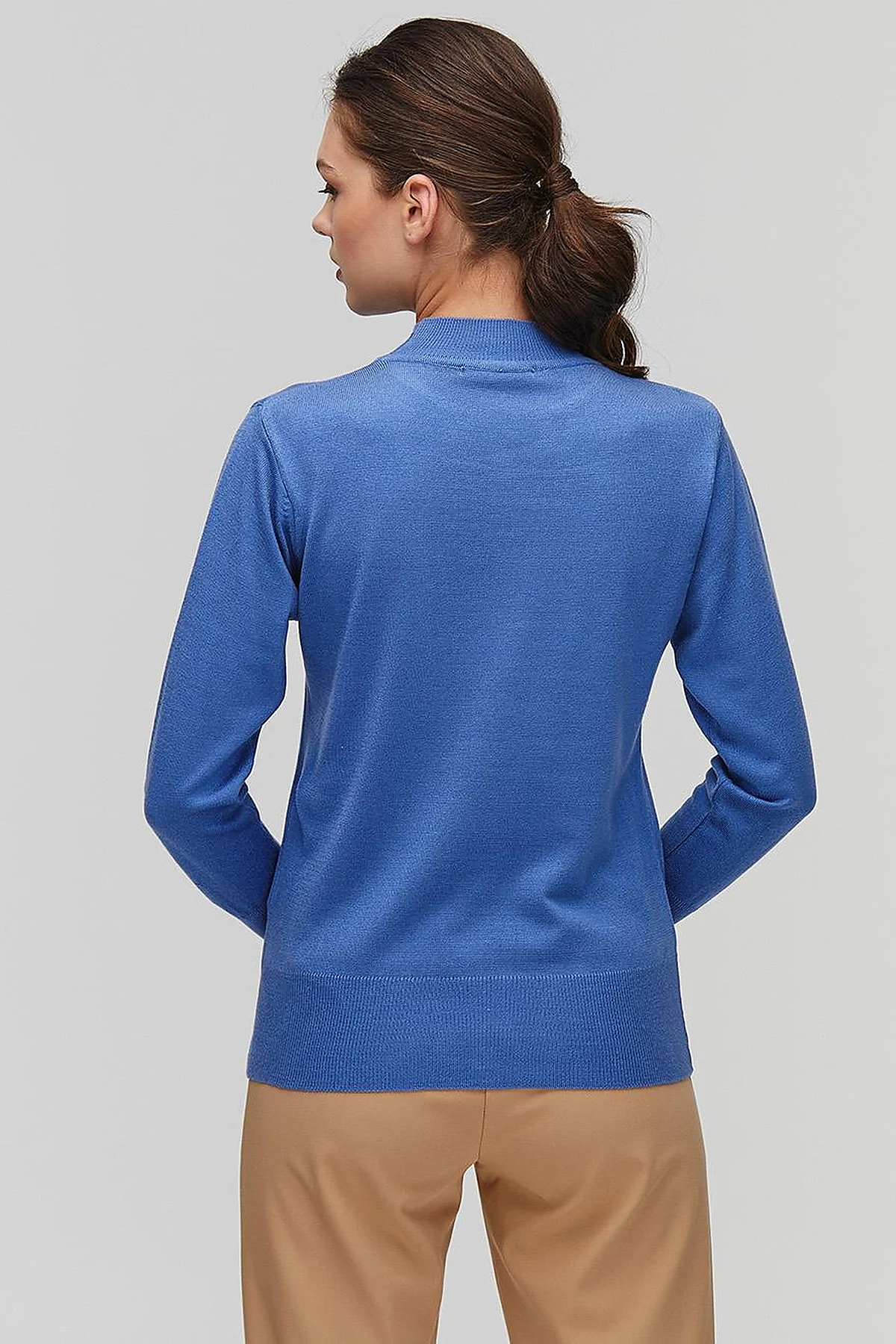 Basic Knit Sweater in Light Blue