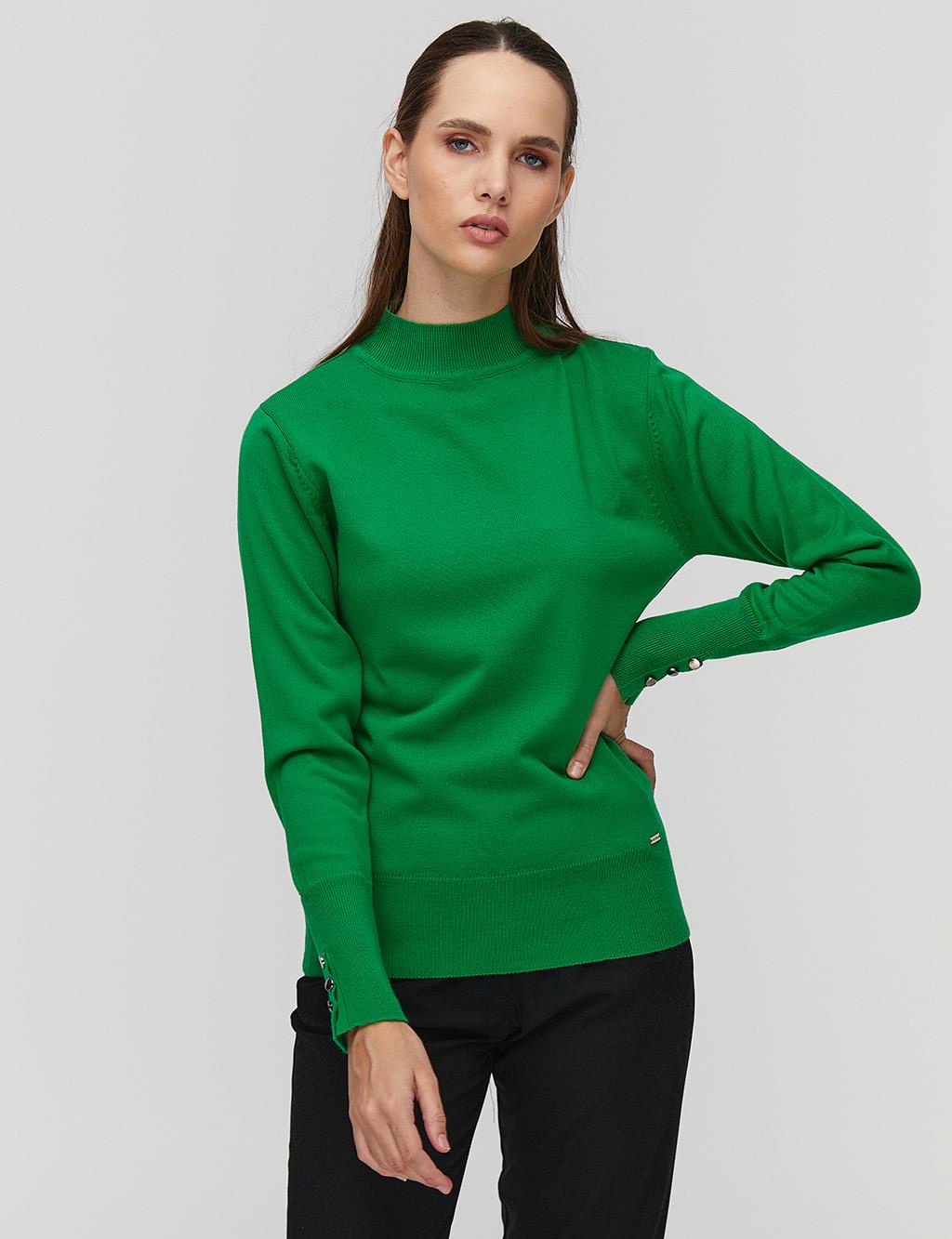 Basic Knit Blouse Grassgreen