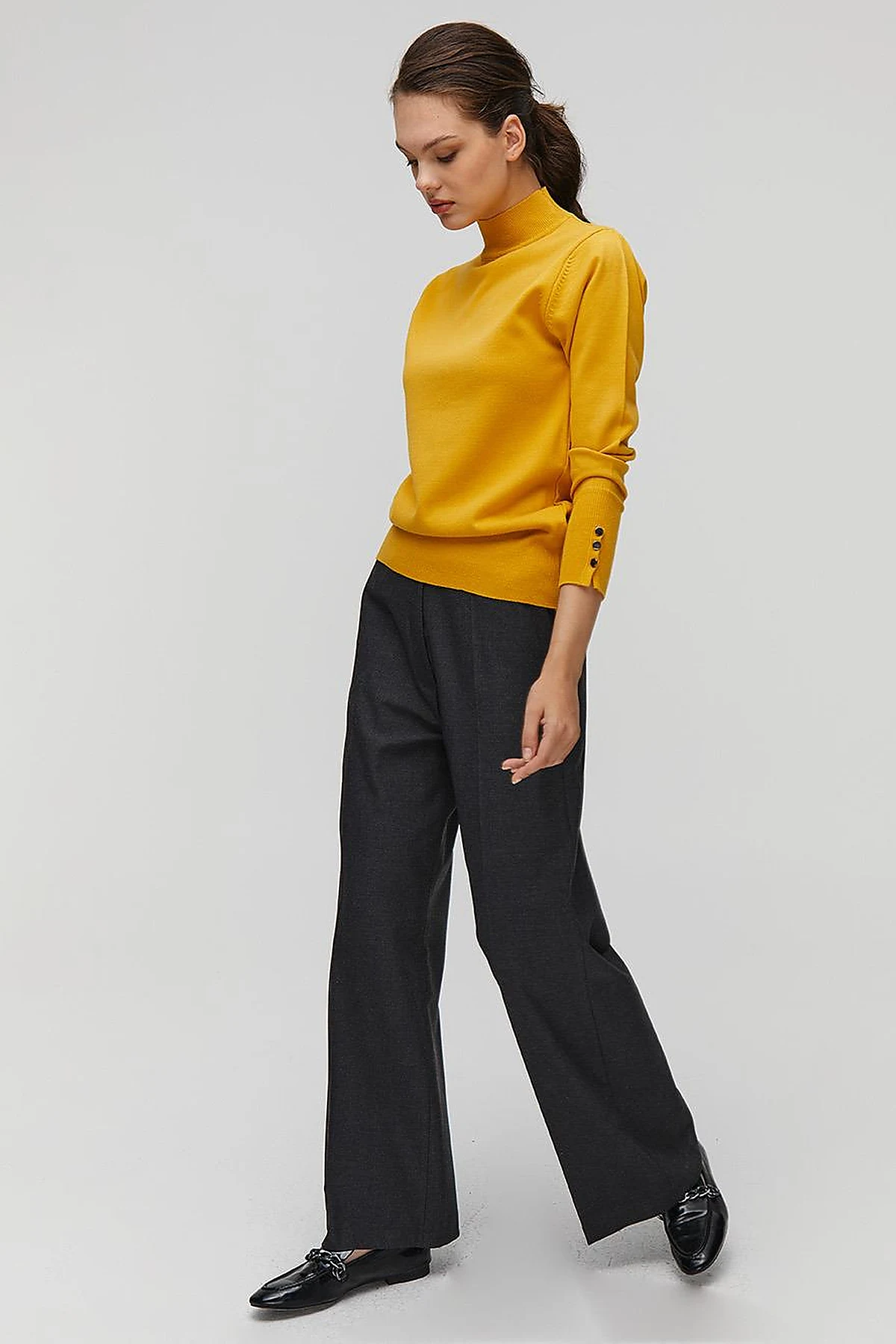 Basic Knit Sweater in Lemon