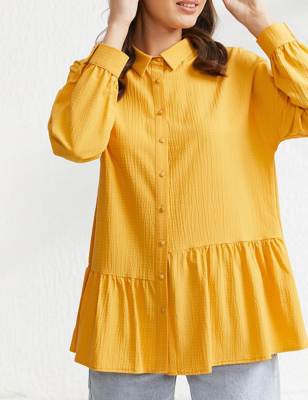 Embossed Short Tunic Yellow