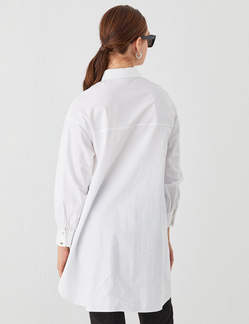 KYR Embroidered Long Tunic White
