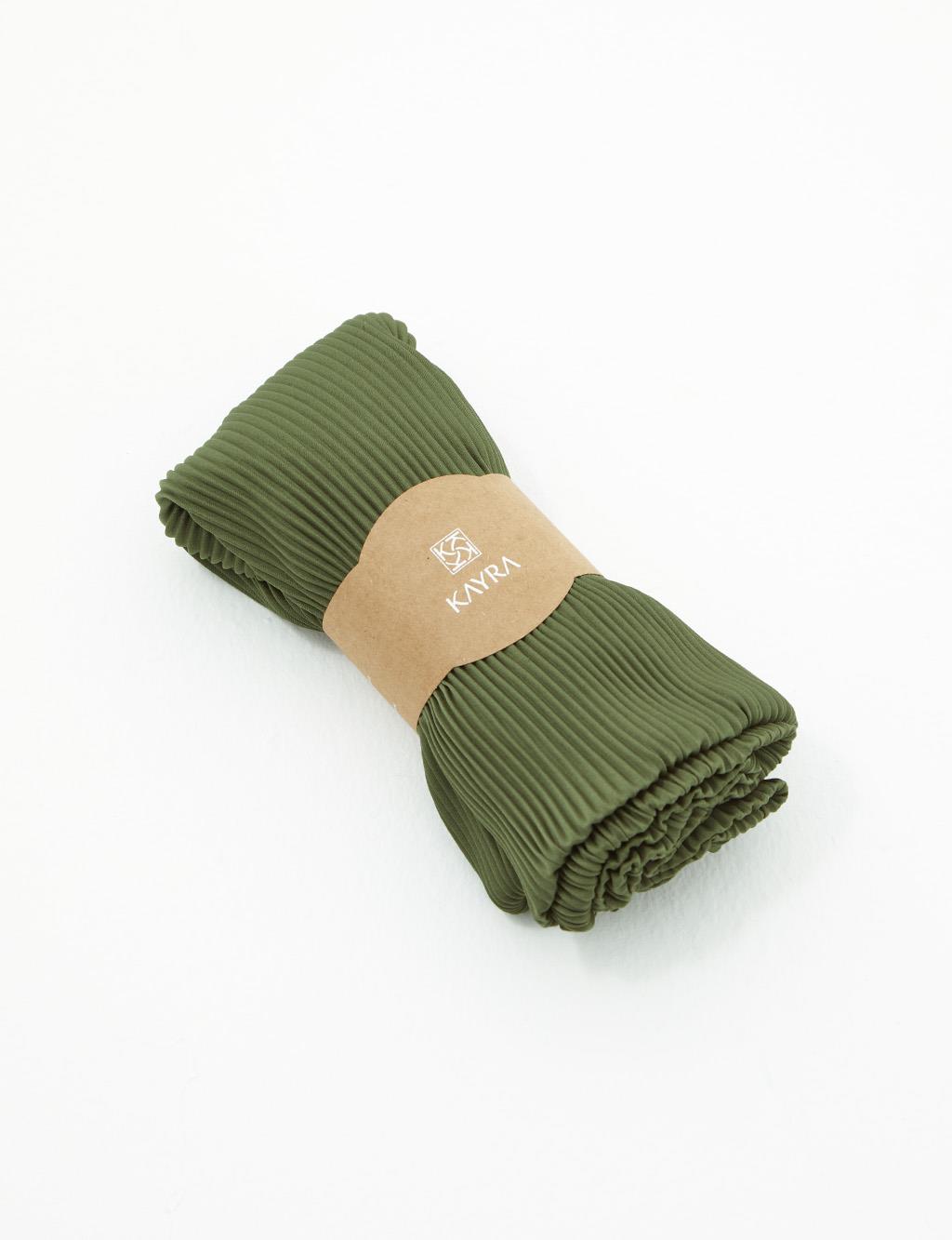 Pleated Scarf Green