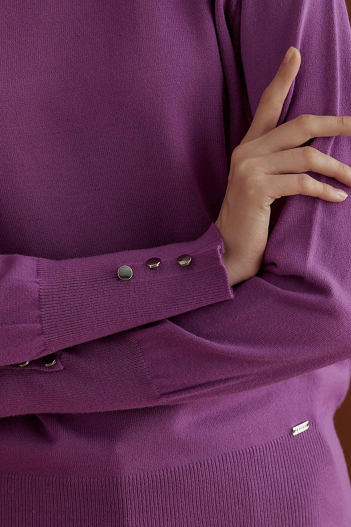 Basic Knit Sweater in Fuchsia