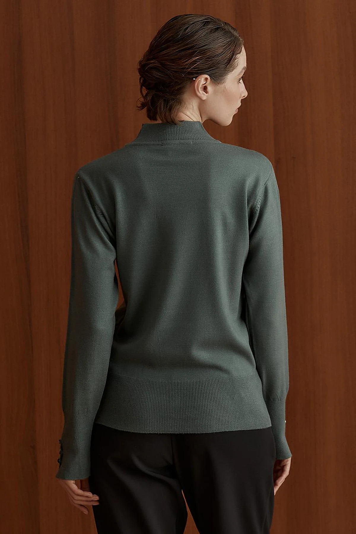 Basic Knit Sweater Musty Green