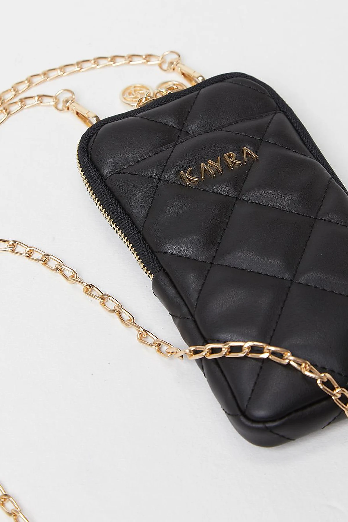 Quilted Wallet Bag Black