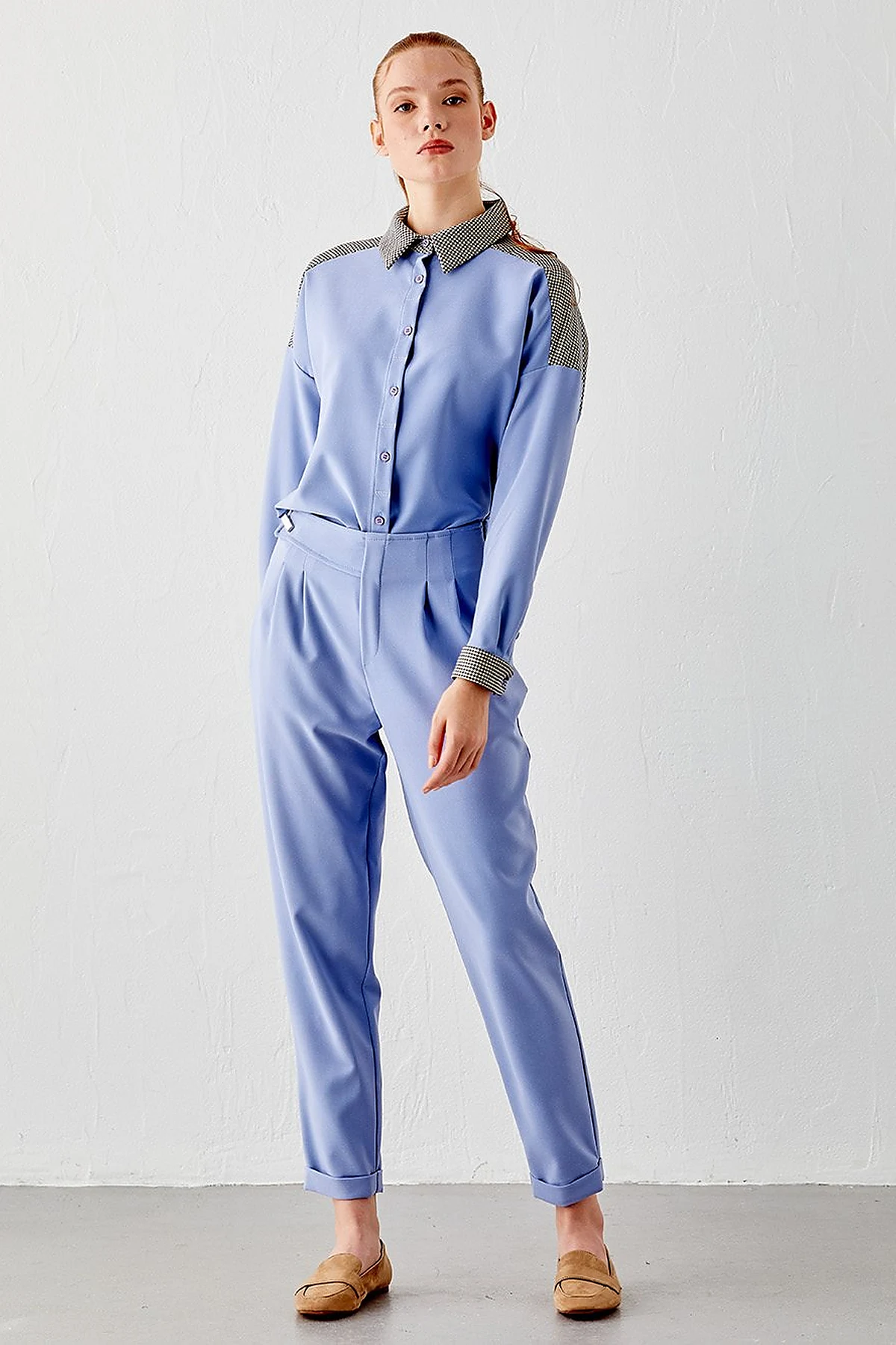 KYR Double Leg Slouchy Pants Sky Blue