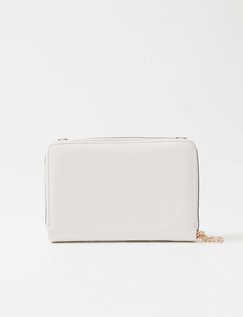 Double Compartment Wallet Bag Cream