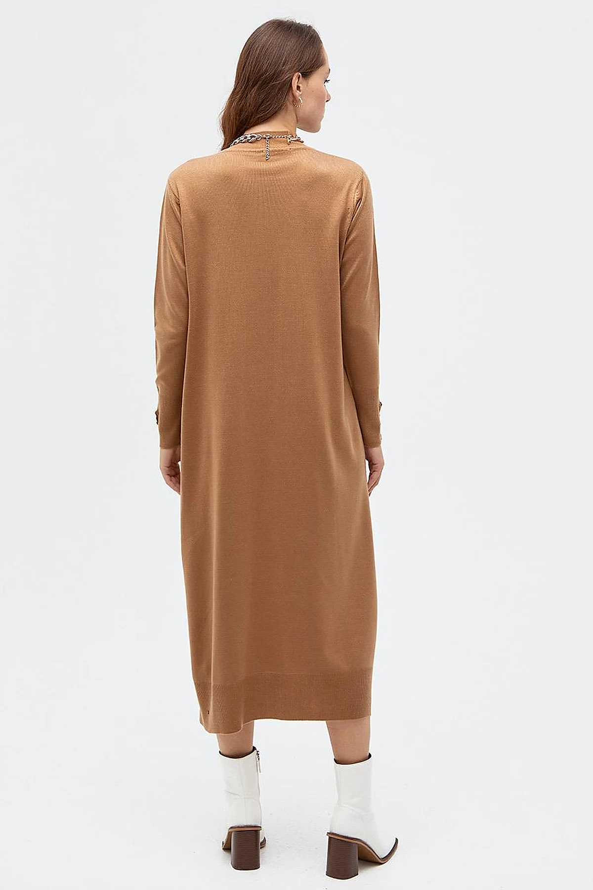  Half Turtleneck Knitwear Dress Beige 