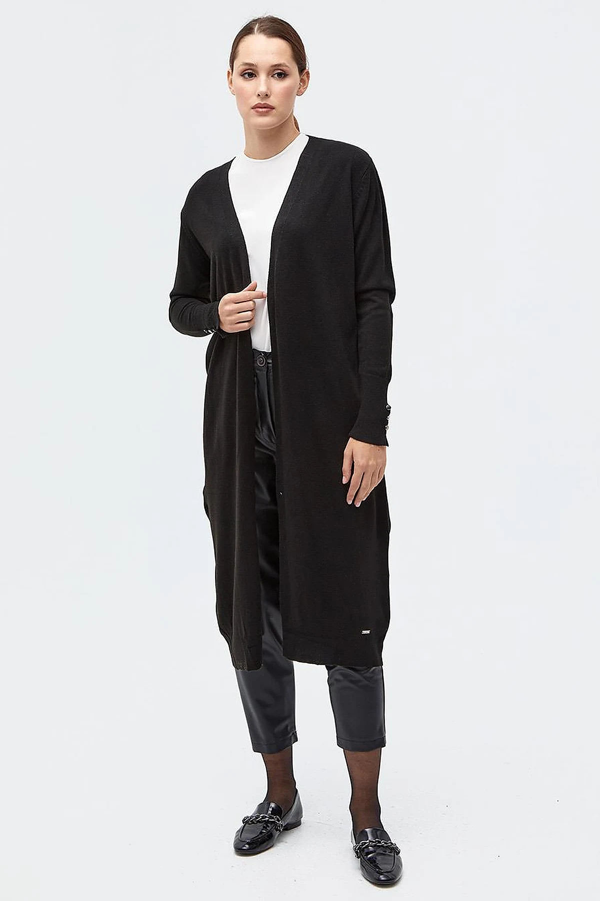 Long Knitwear Cardigan Black
