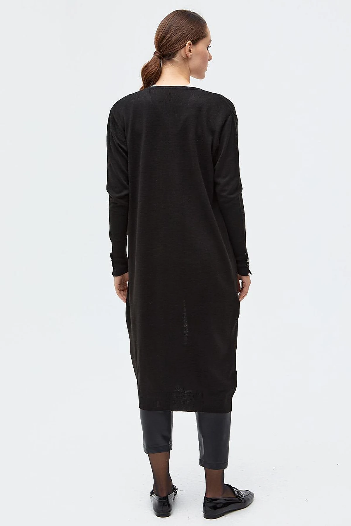 Long Knitwear Cardigan Black