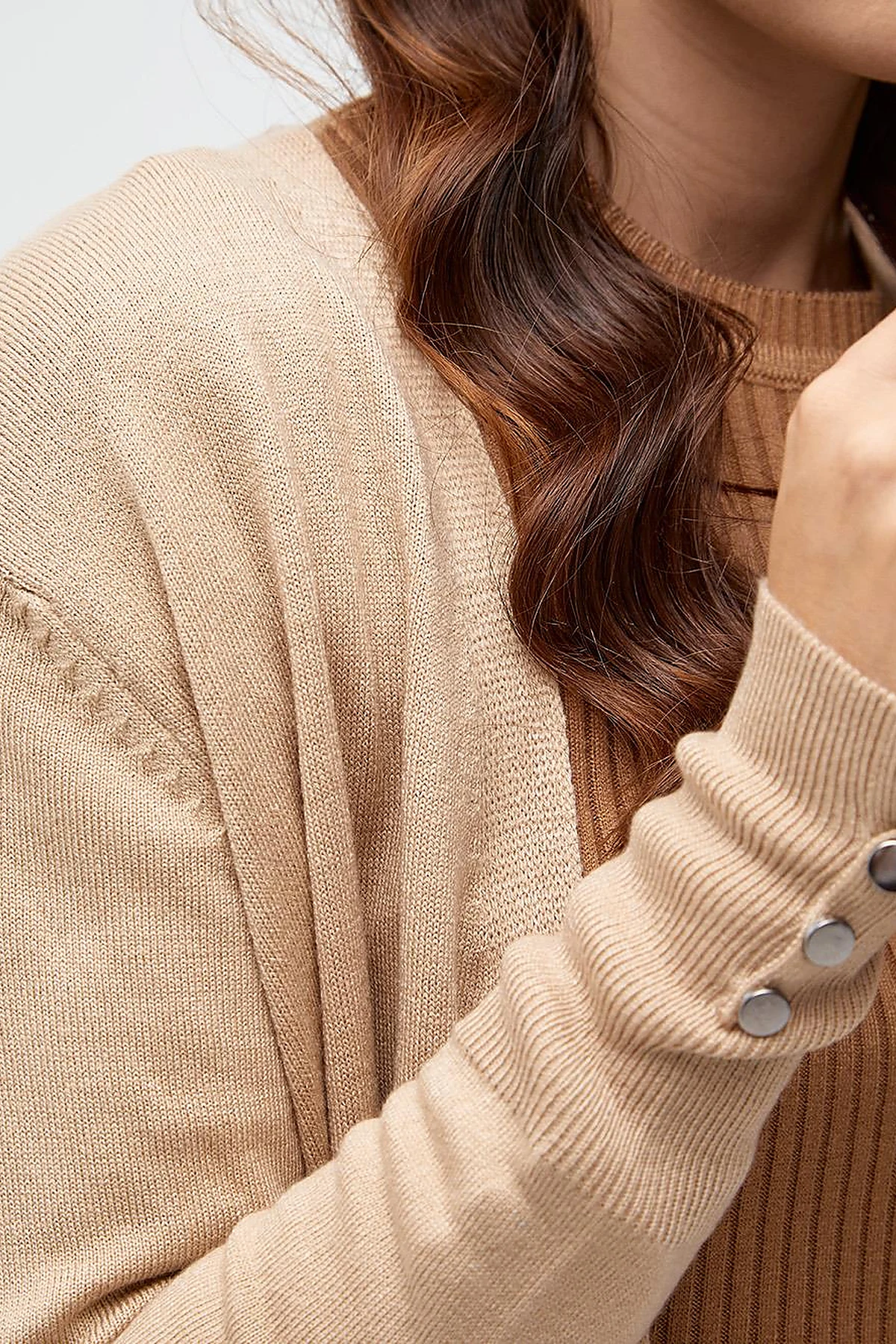  Long Knitwear Cardigan Stone