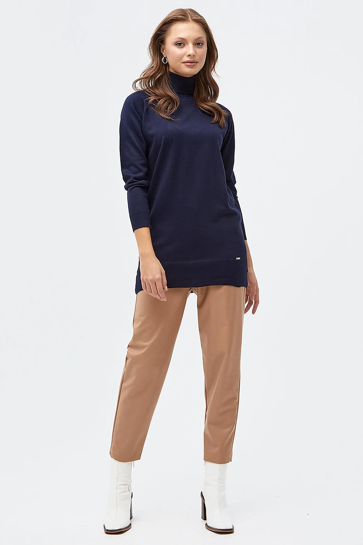 Turtleneck Knitwear Sweater Navy