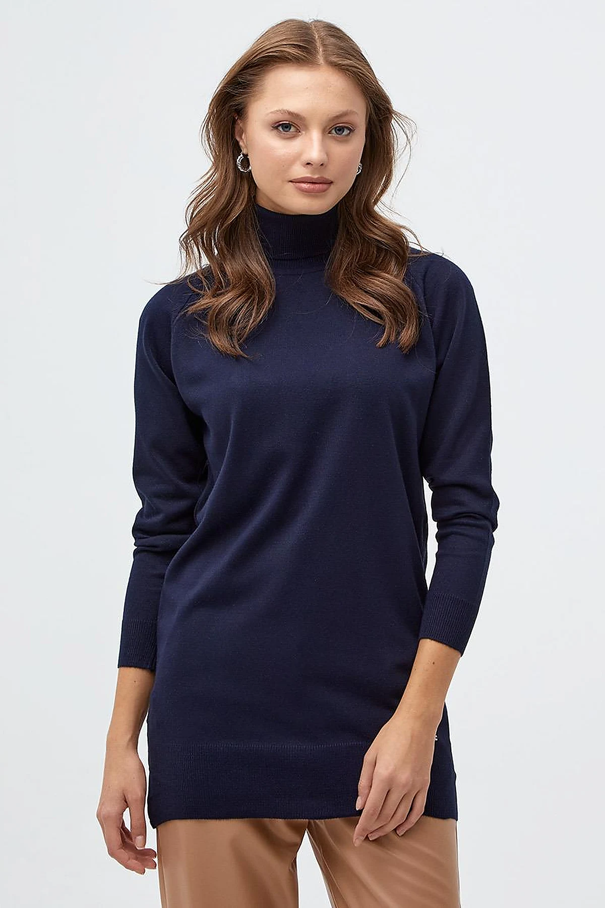 Turtleneck Knitwear Sweater Navy