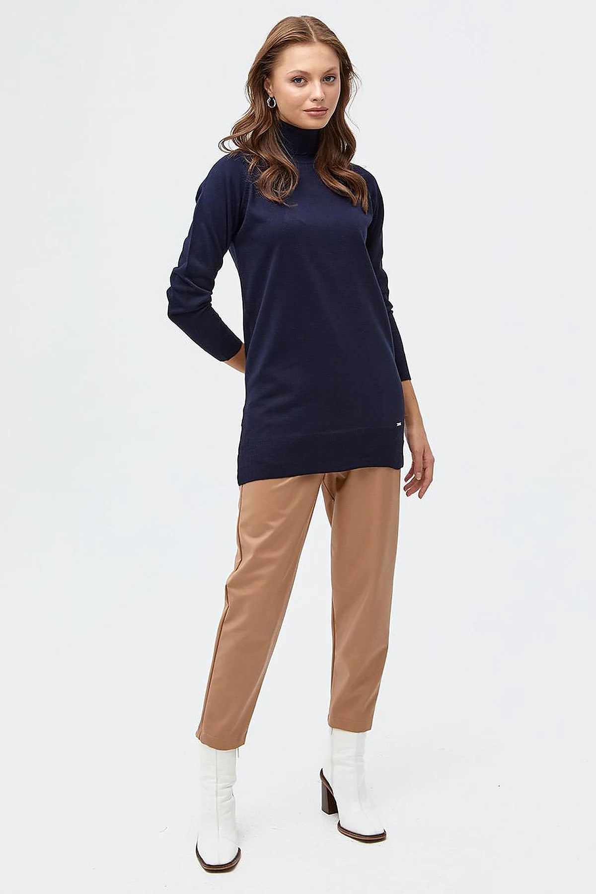 Turtleneck Knitwear Sweater Navy
