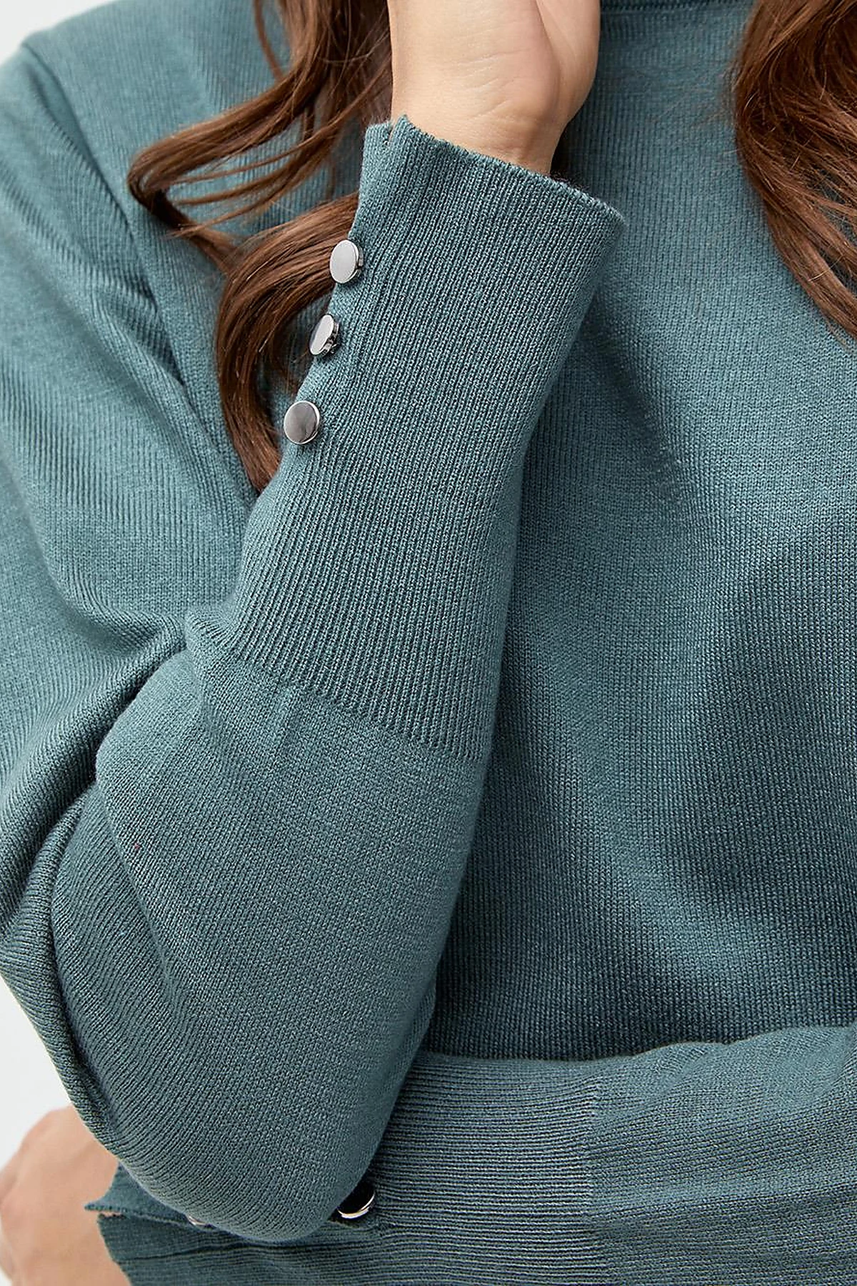 Round Neck Collar Knitwear Sweater Musty Green